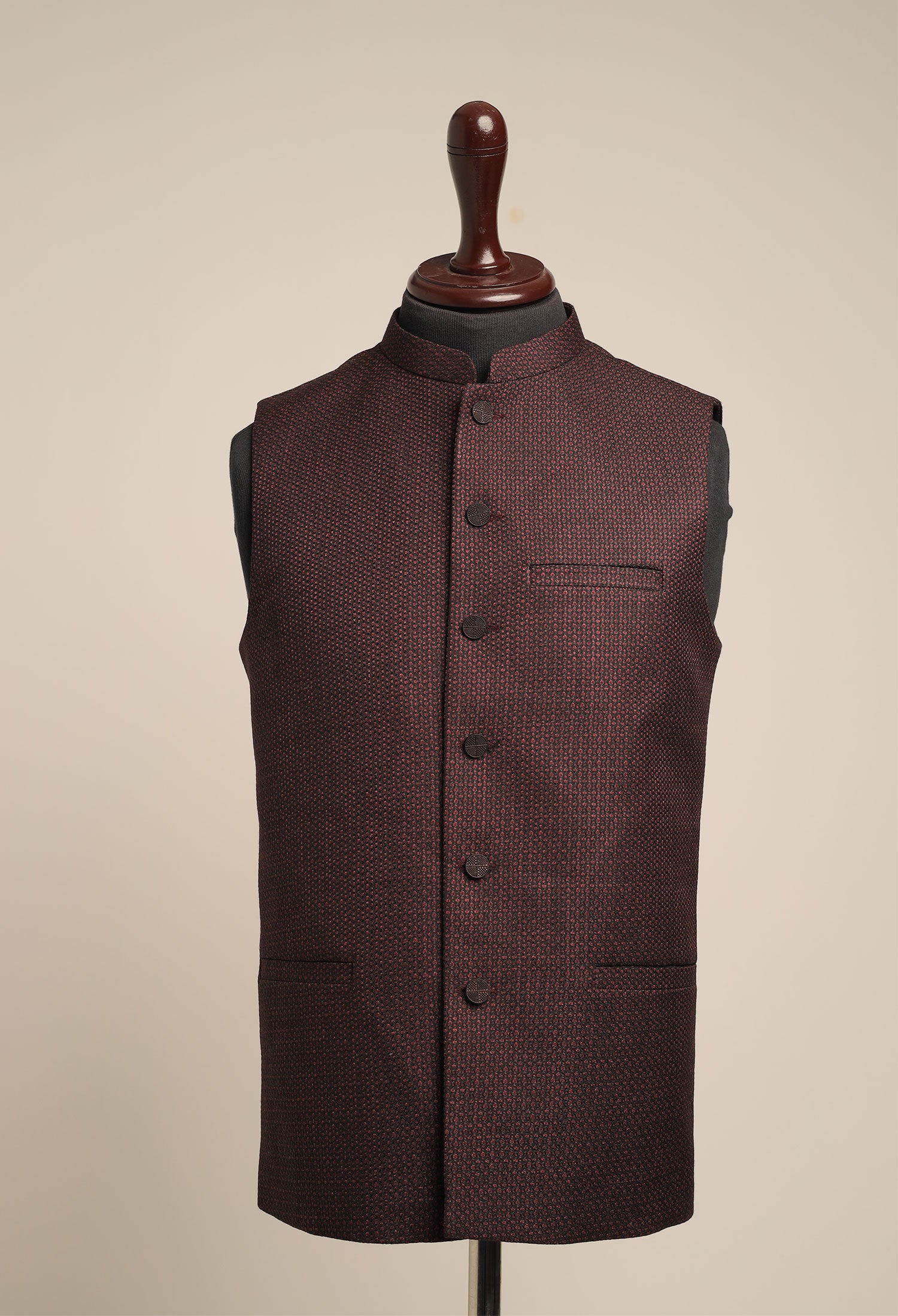 MAROON - WAISTCOAT PLAIN