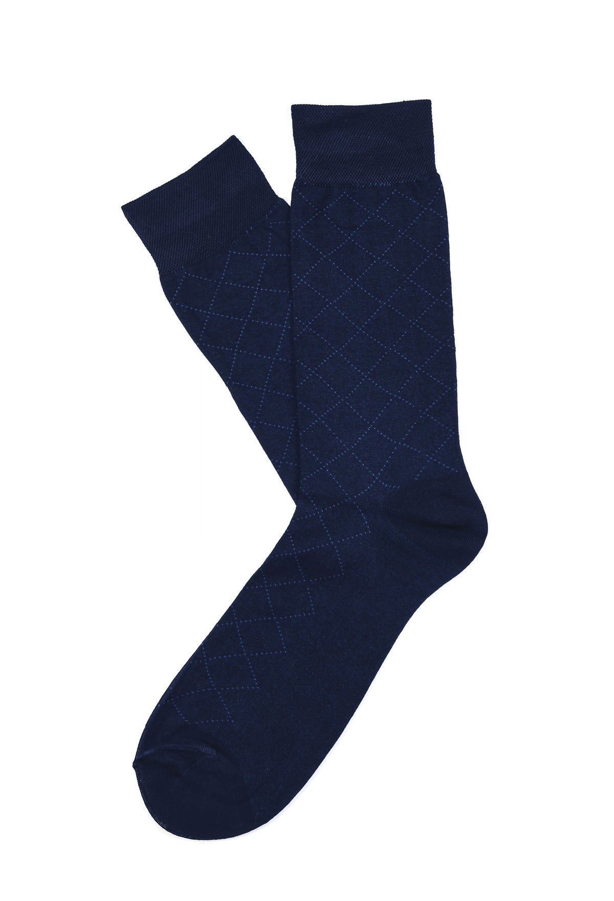 Navy Blue Mercerized Socks