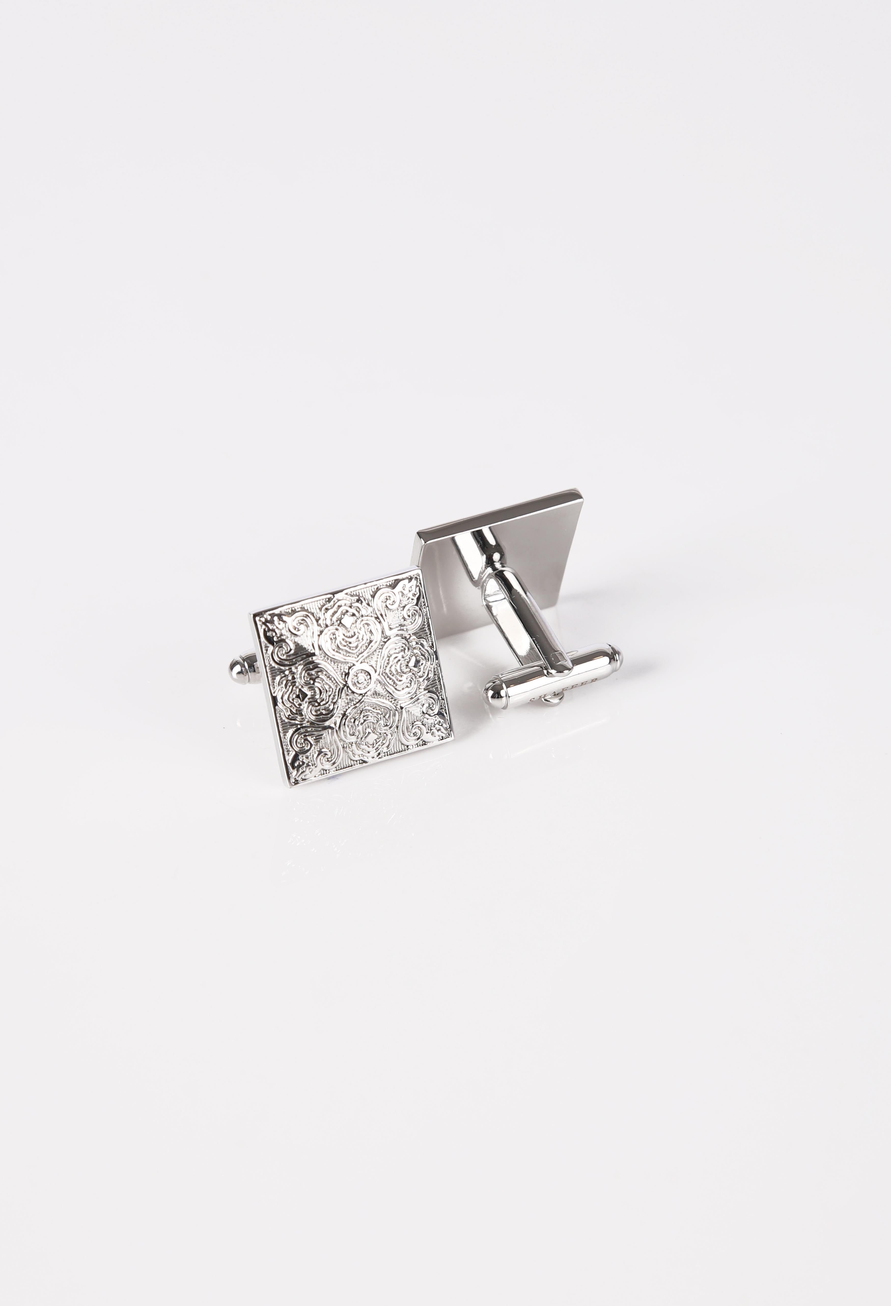 Silver Grey Antique Square Cufflink