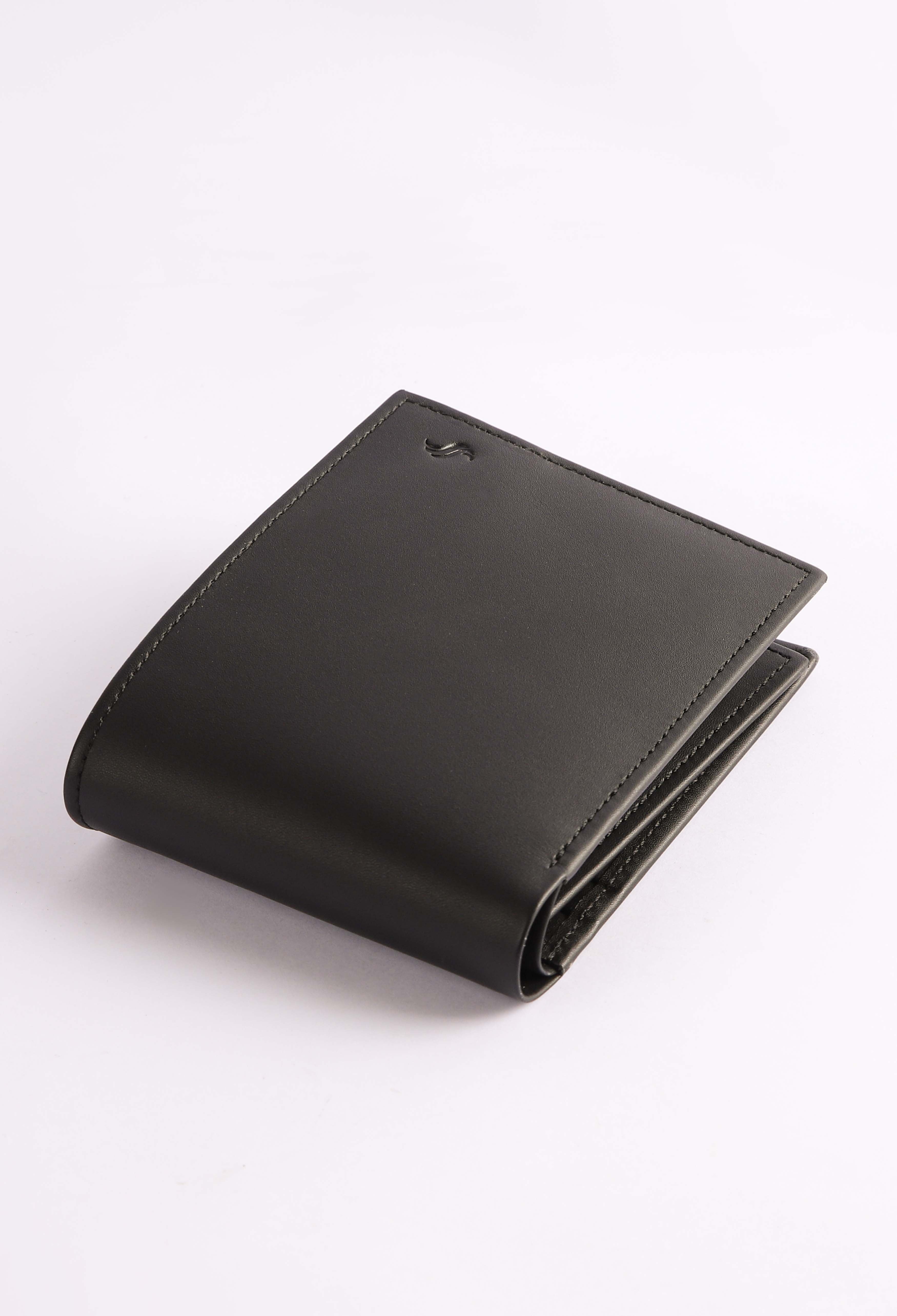 Coal Black Pure Leather Wallet (WL-000016)