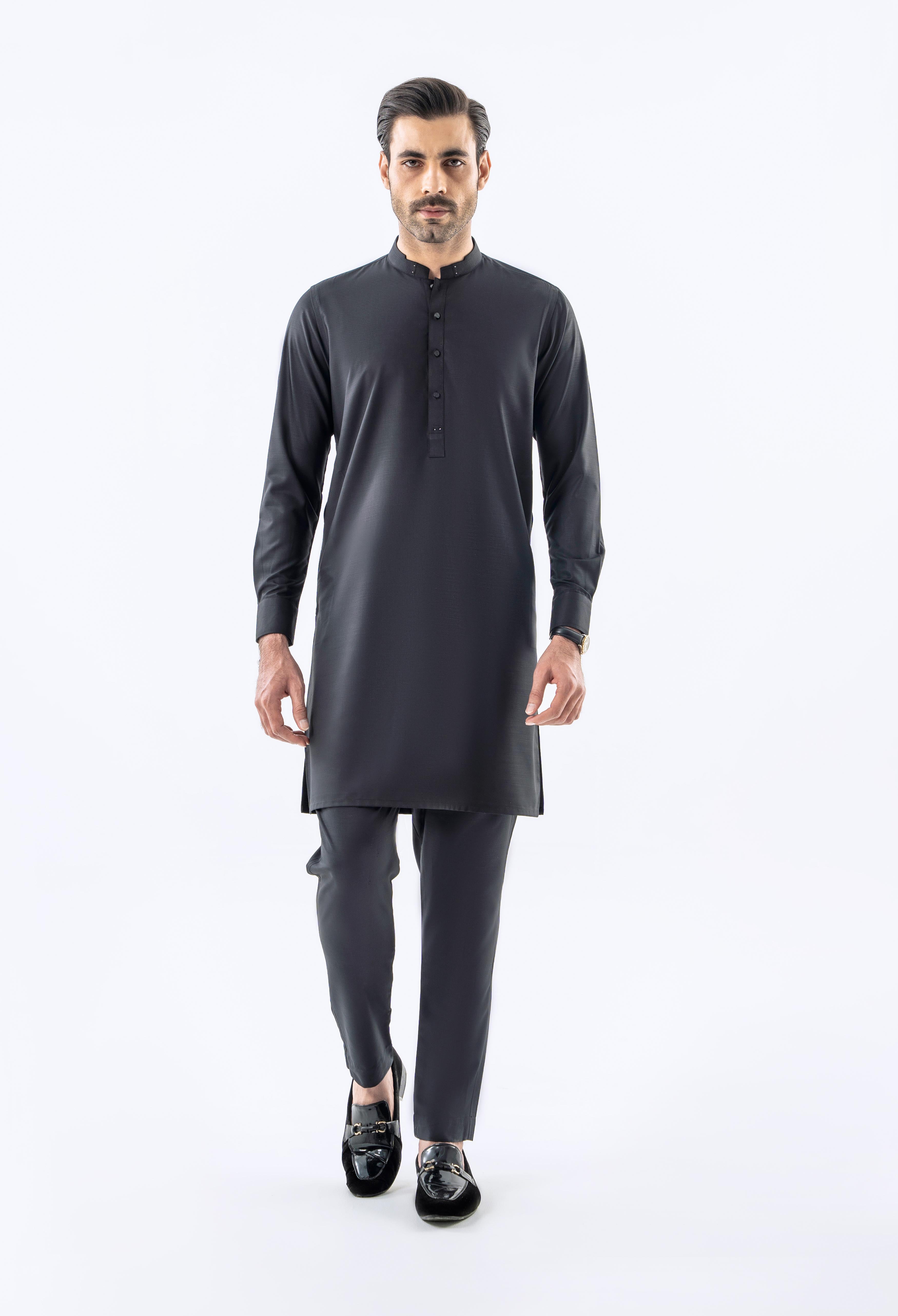 Night Black Detailing Kurta Pajama