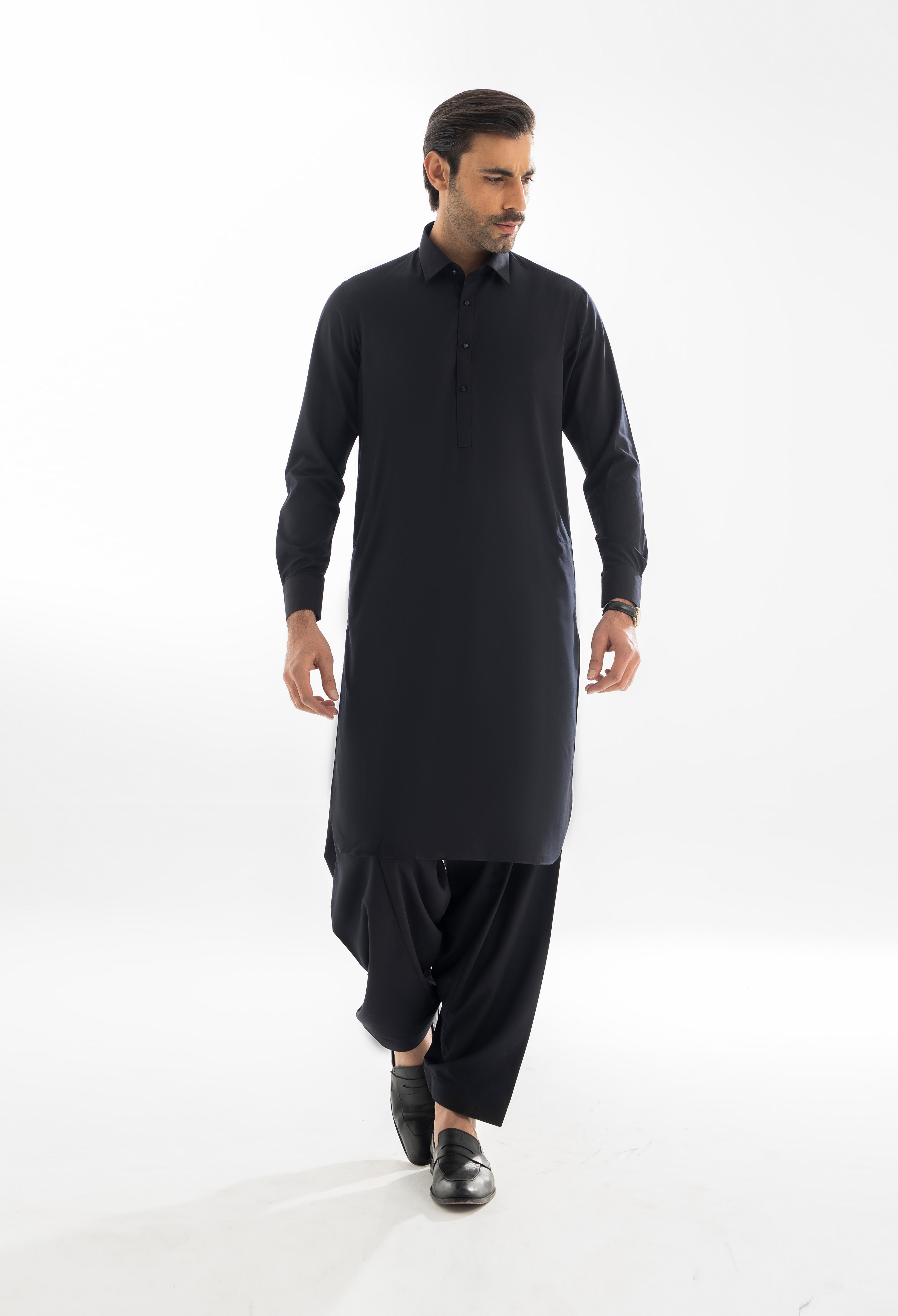 Artic Blue Plain Kameez Shalwar