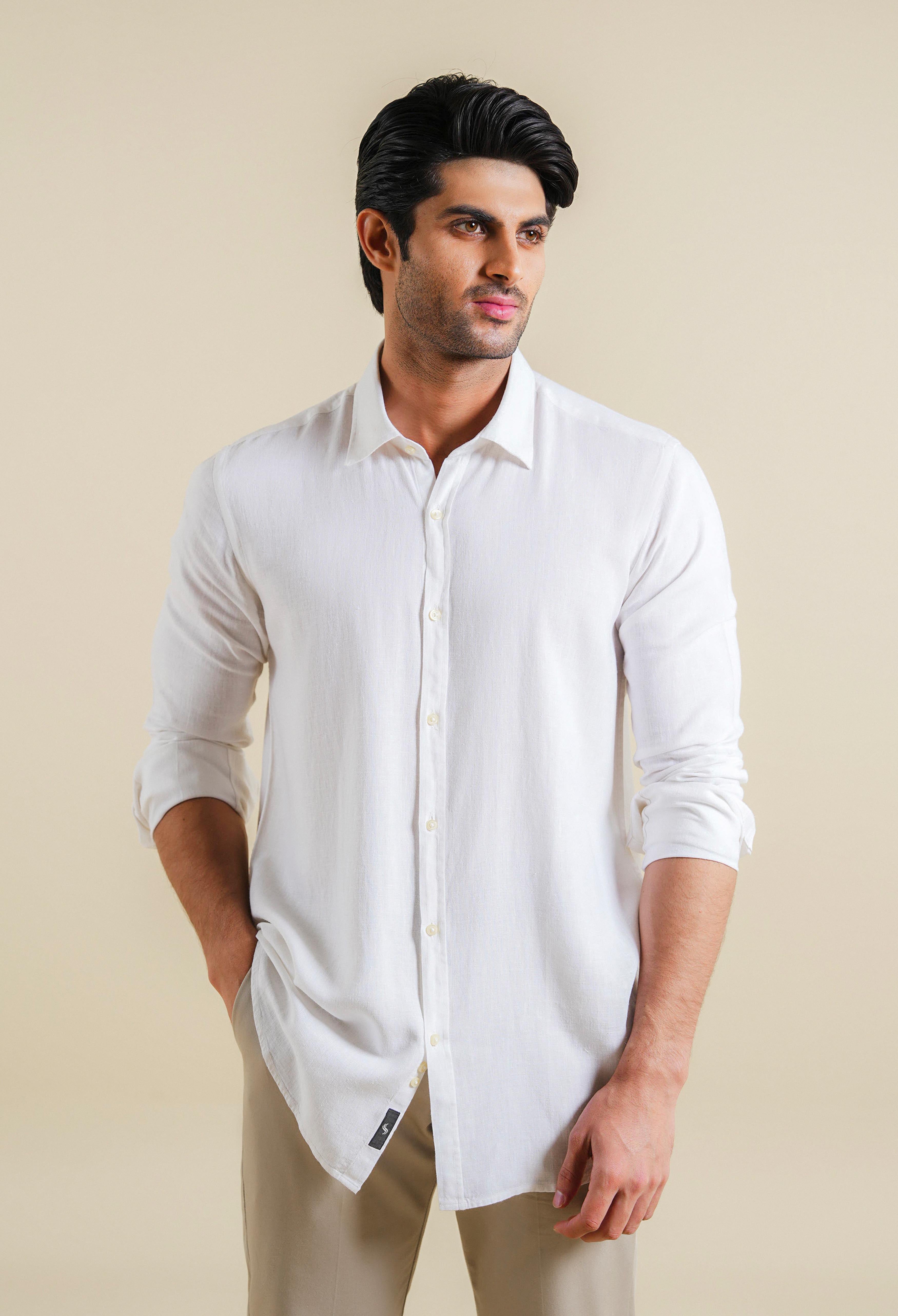 Daisy White Linen Shirt