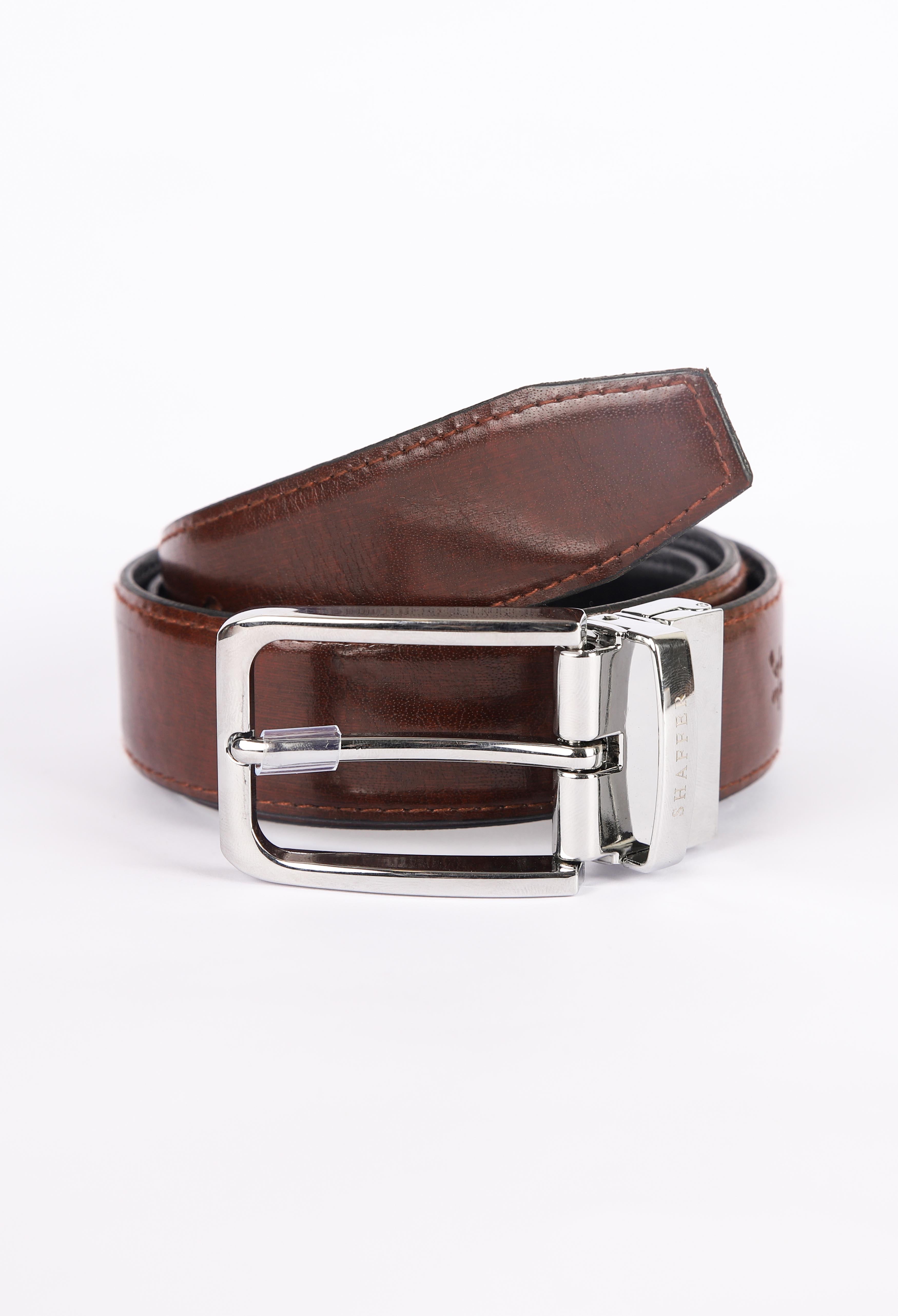Walnut Brown PU Leather Belt
