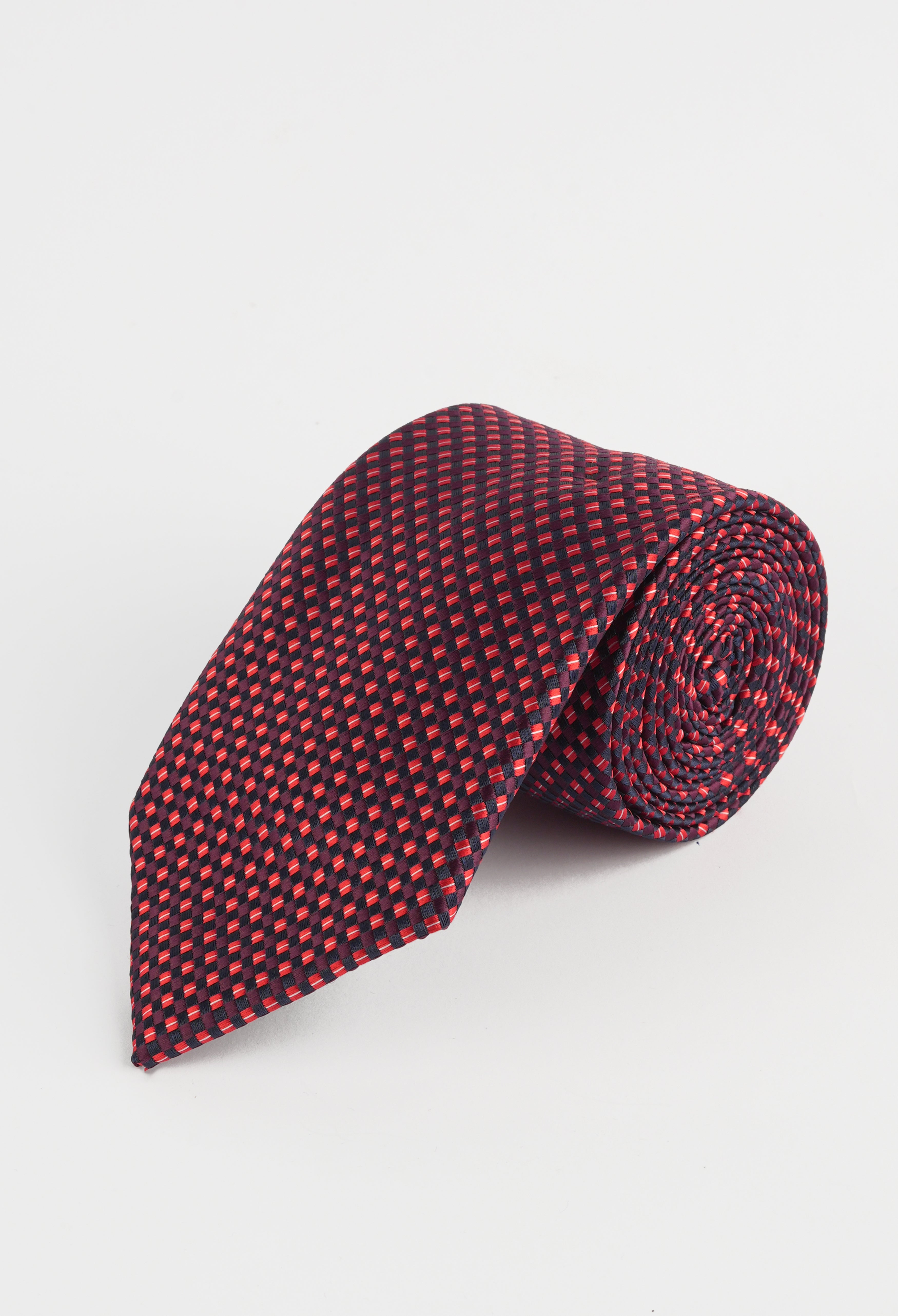 Blackish Red Dot Tie