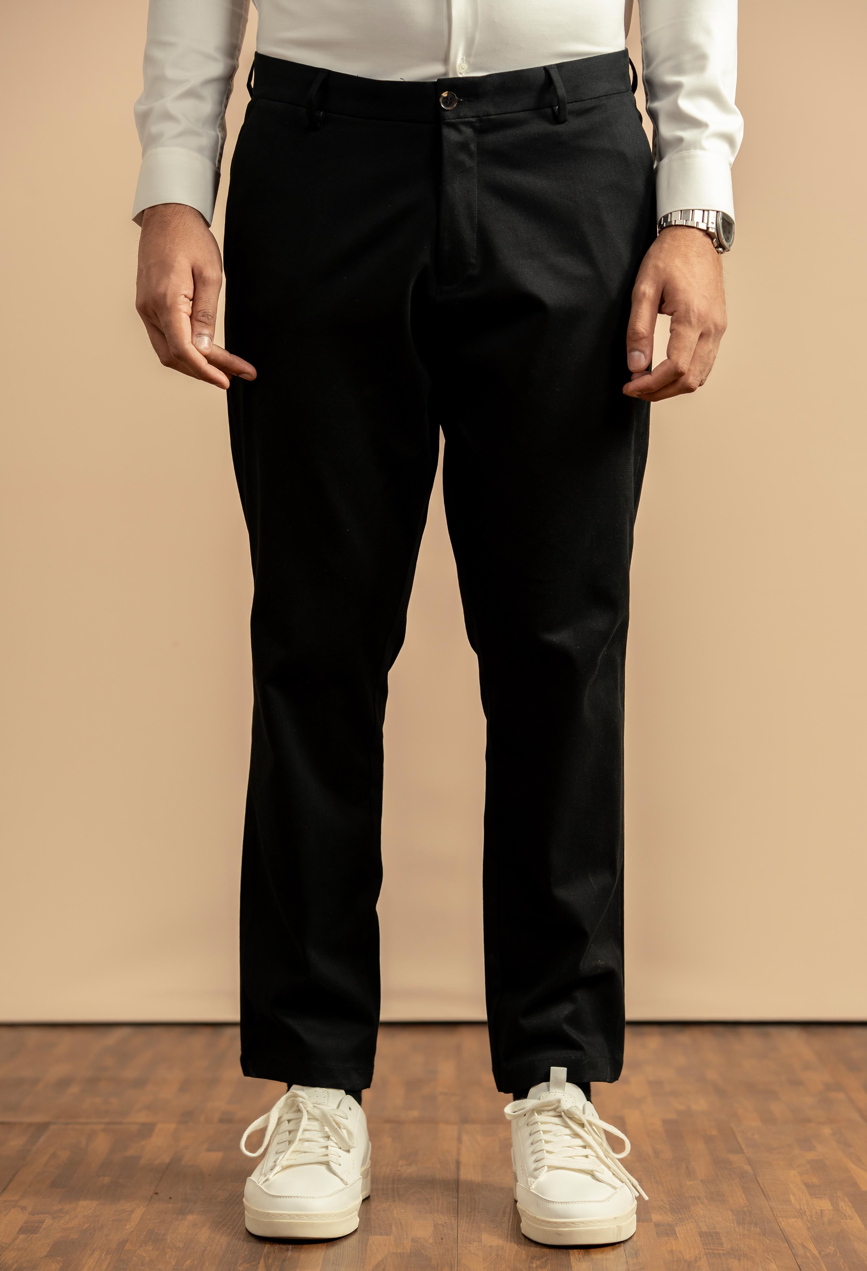 Black Cotton Trouser