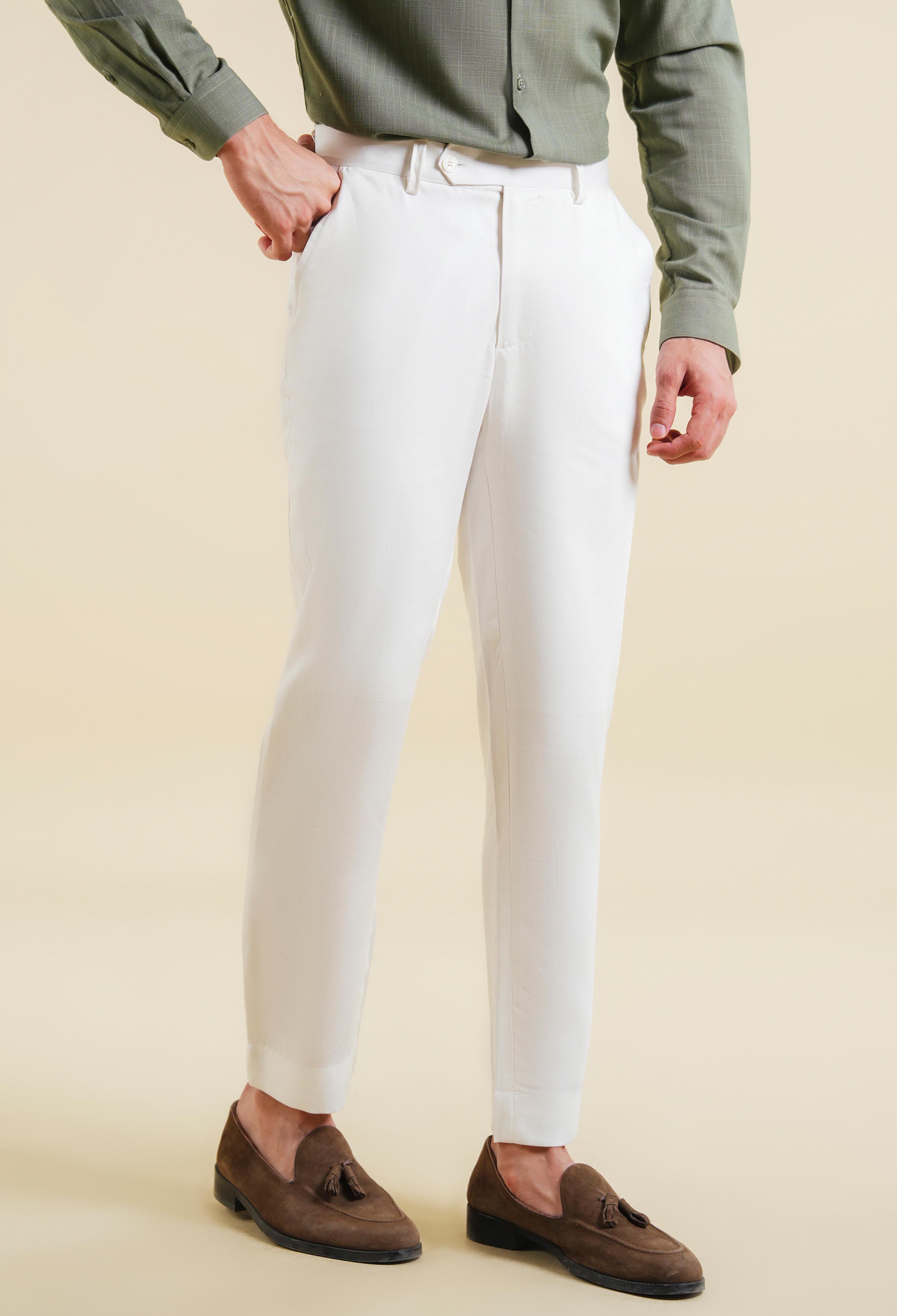 Daisy White Linen Pant