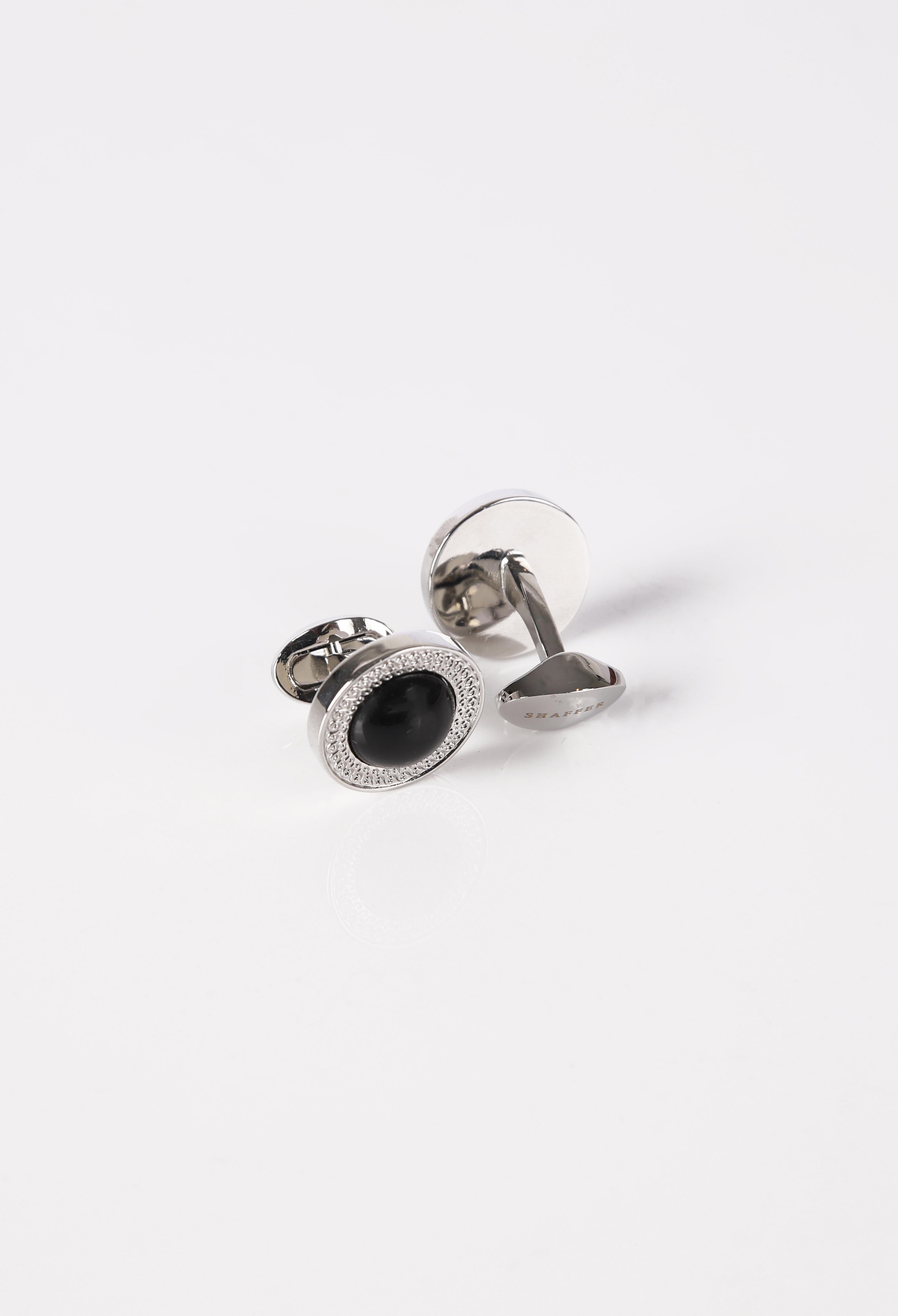 Soot Black Embedded Eye Ball Cufflink