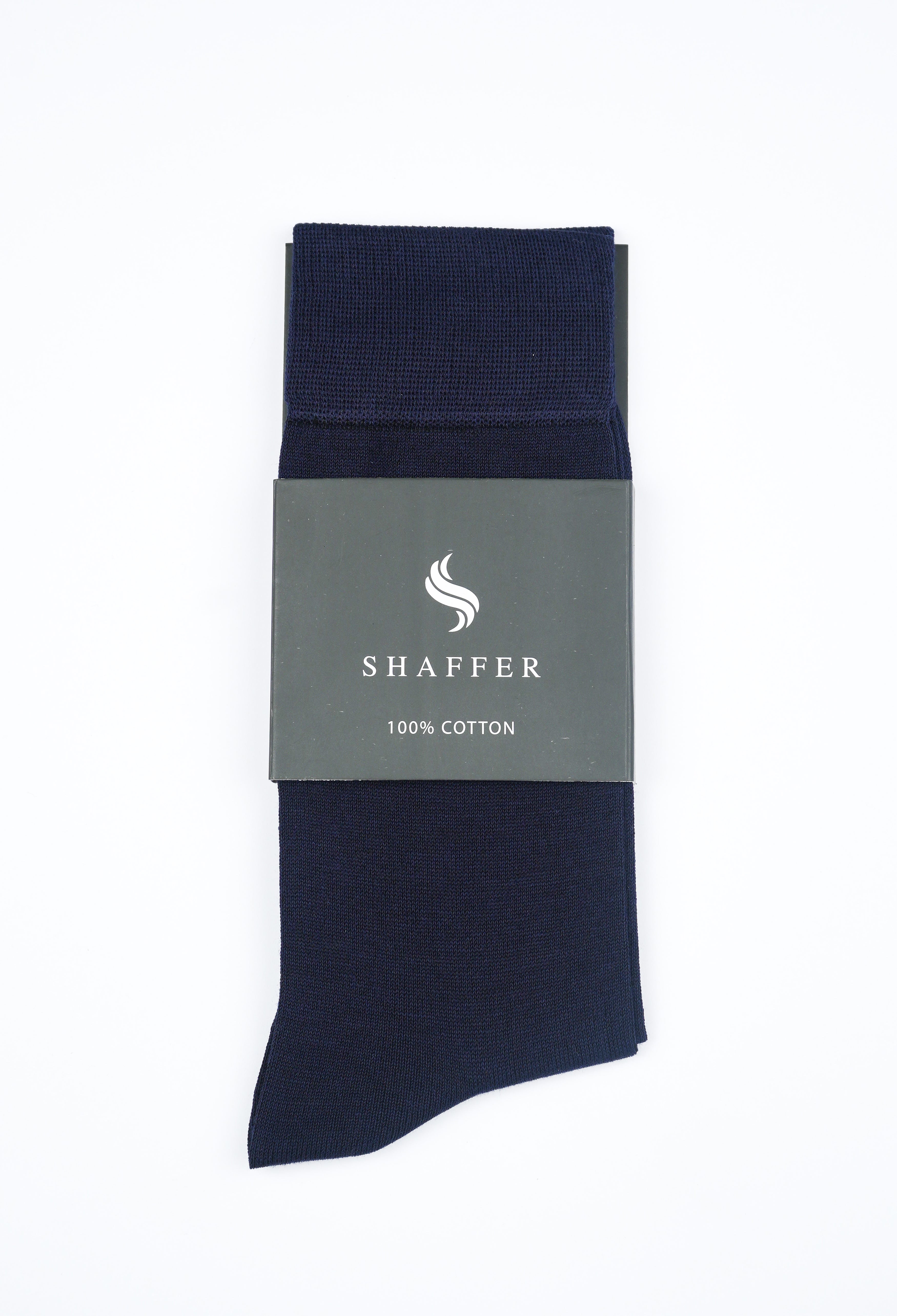 Aegean Blue Plain Mercerized Socks