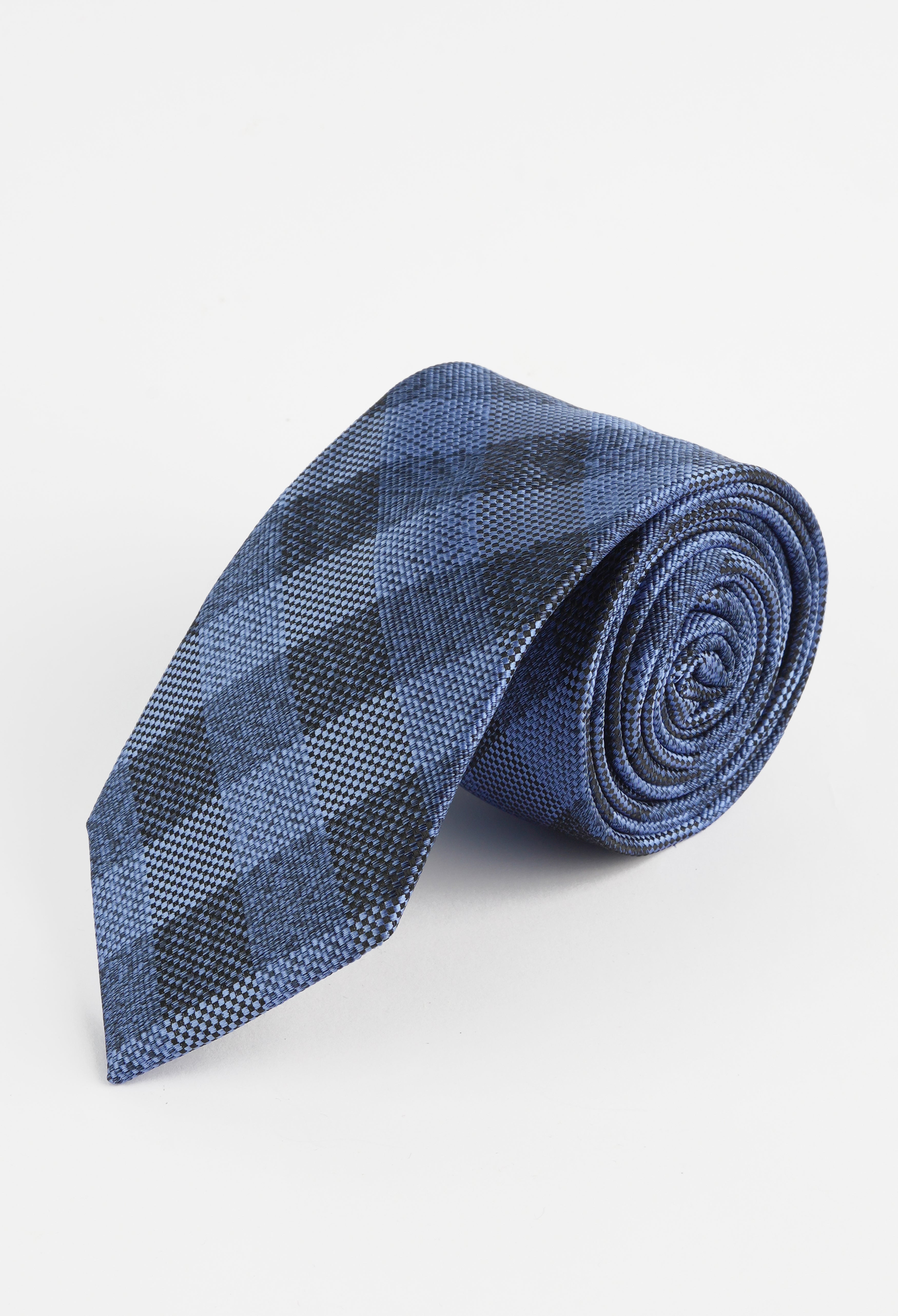 Blue Line Diagonal Stripes Tie