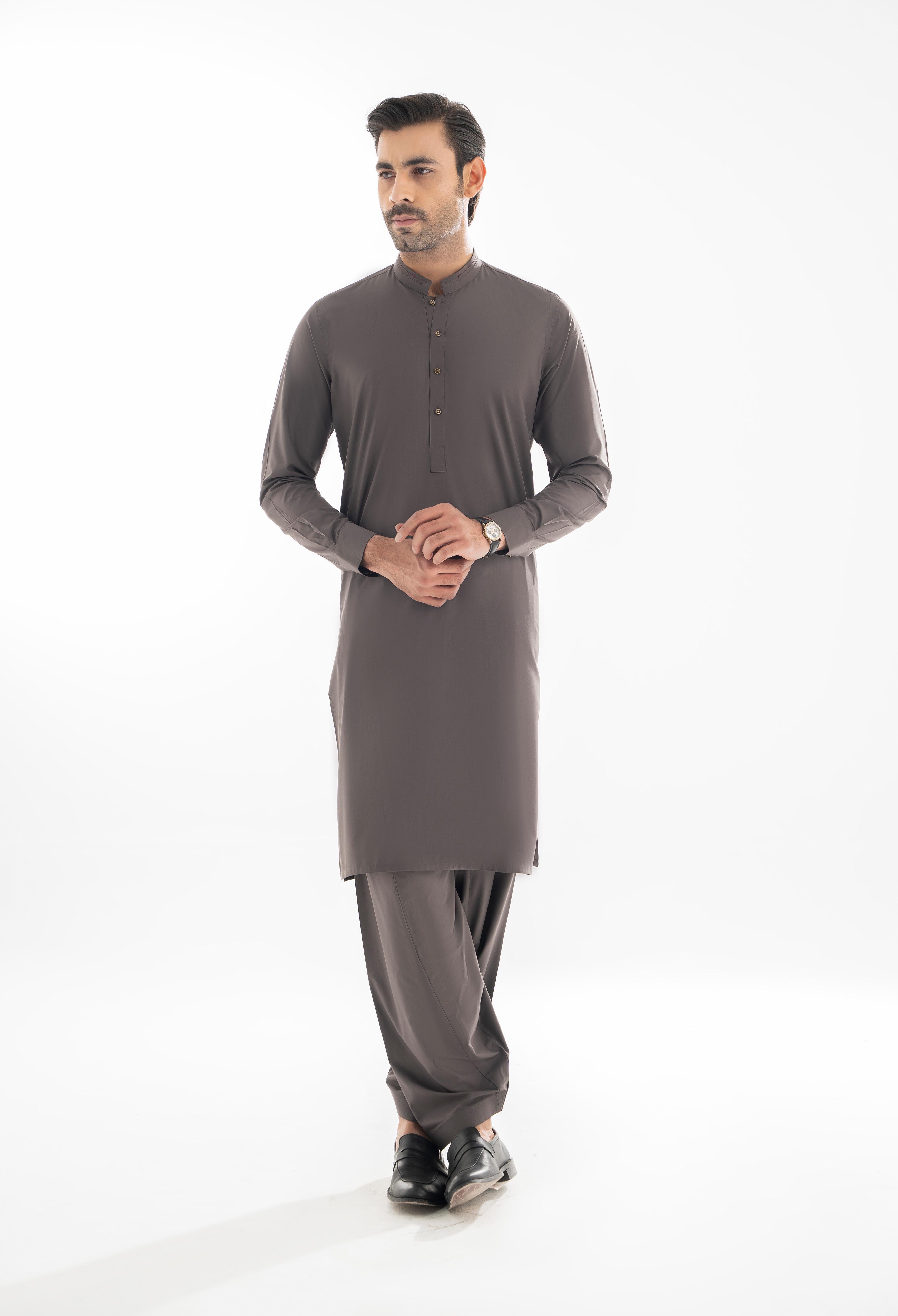 Cloud Grey Detailing Kameez Shalwar