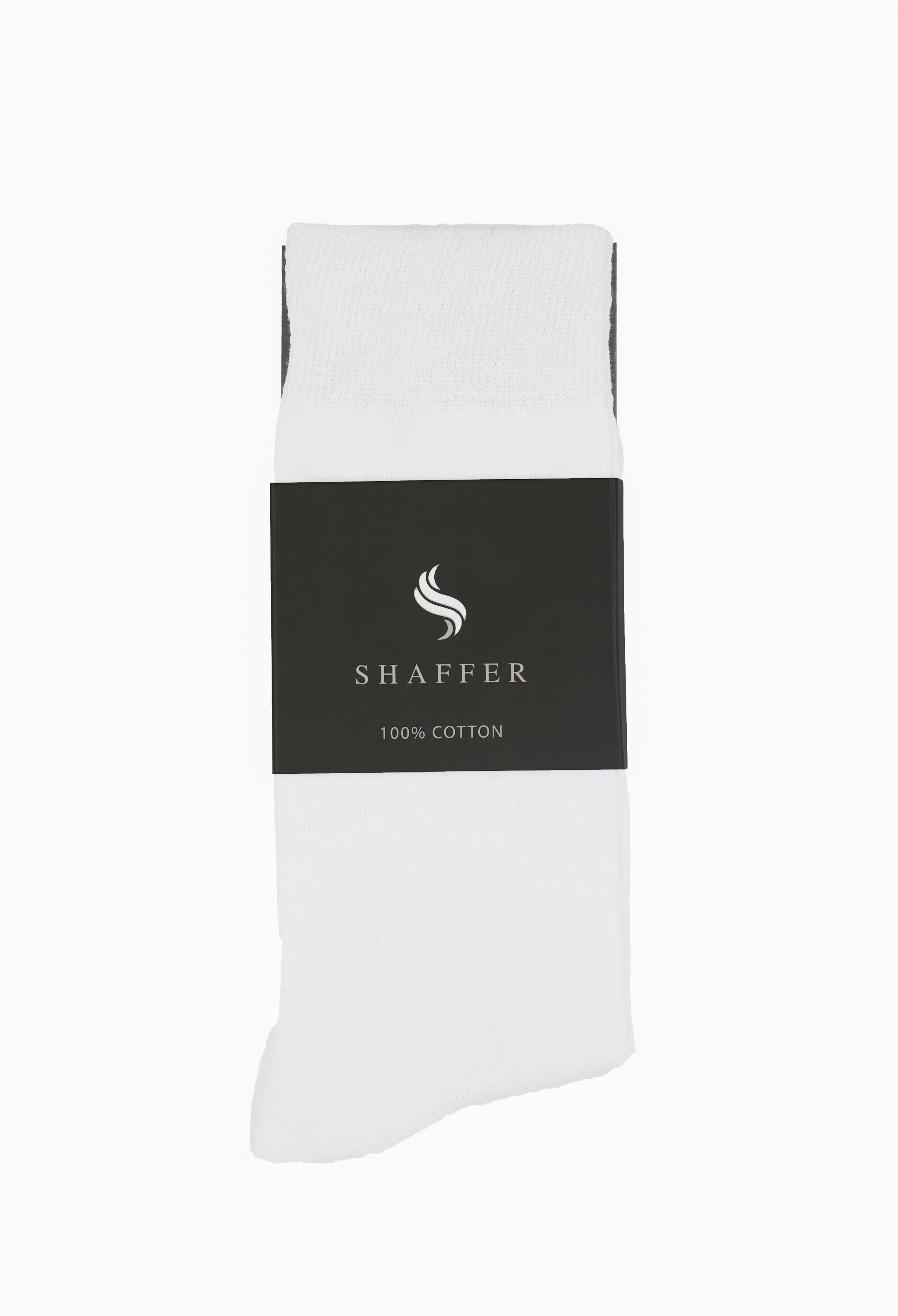 Ivory White Plain Mercerized Socks