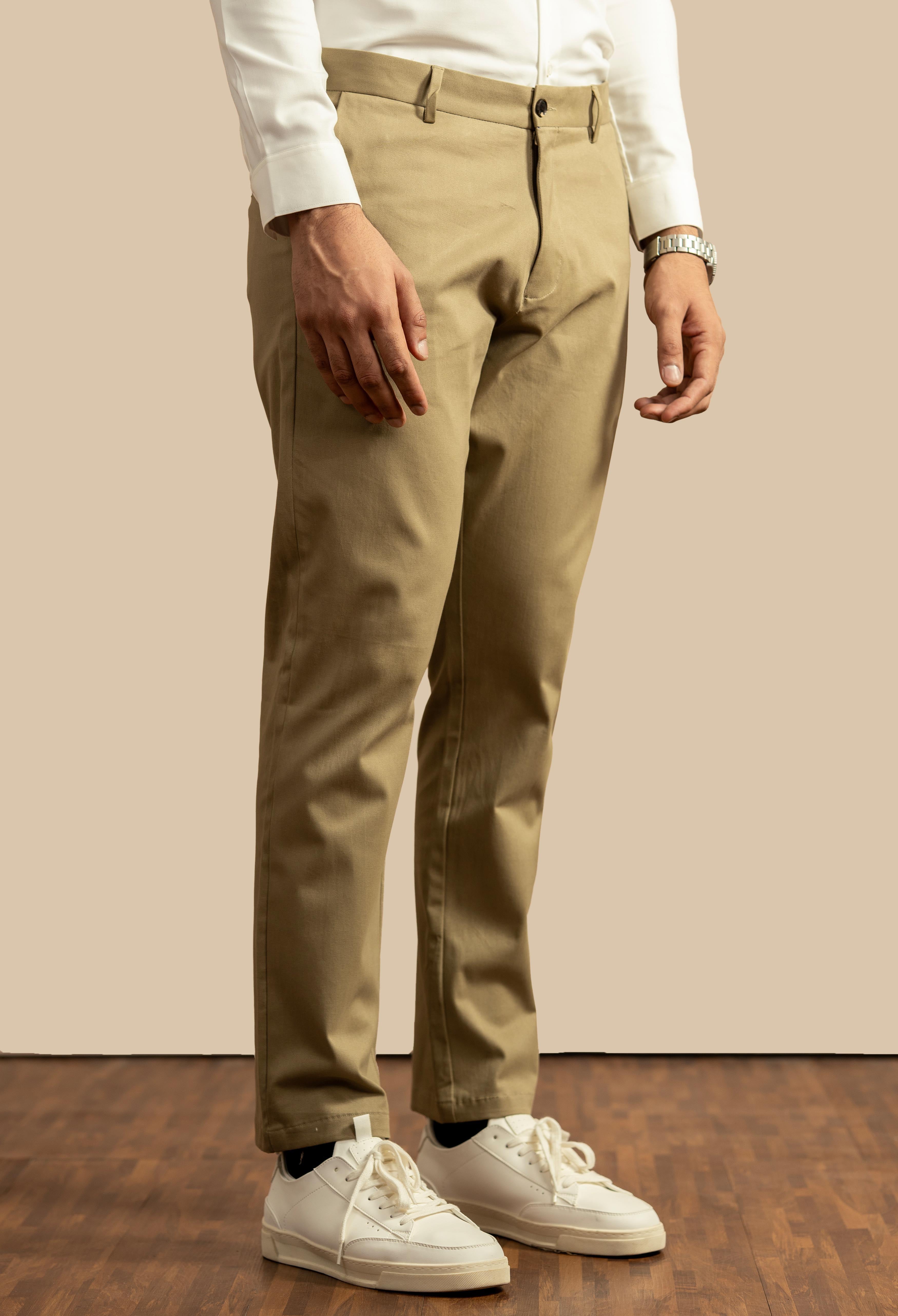 Light Fawn Cotton Trouser