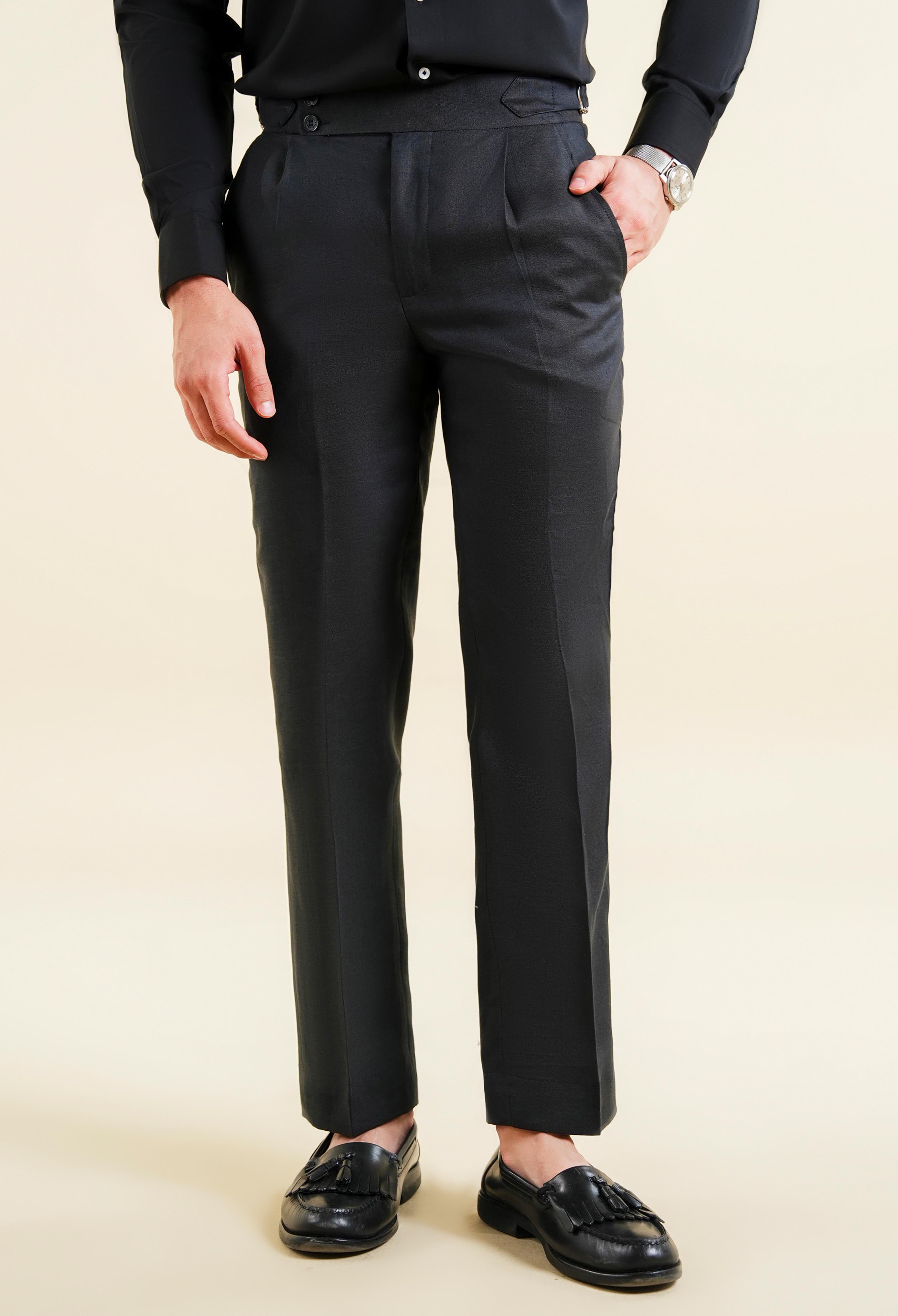 Shadow Grey Linen Gurkha Pant