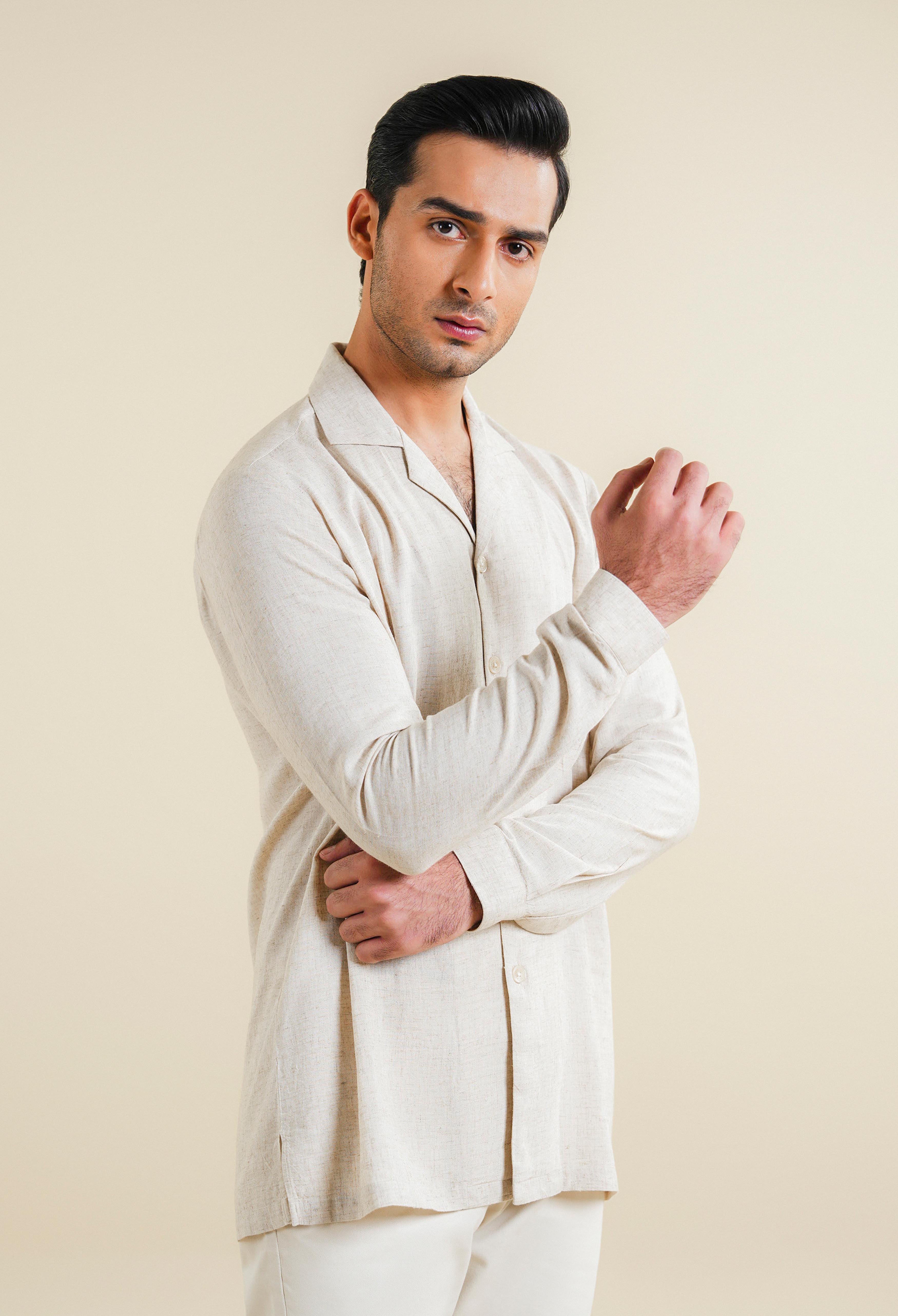 Sand Brown Linen Shirt
