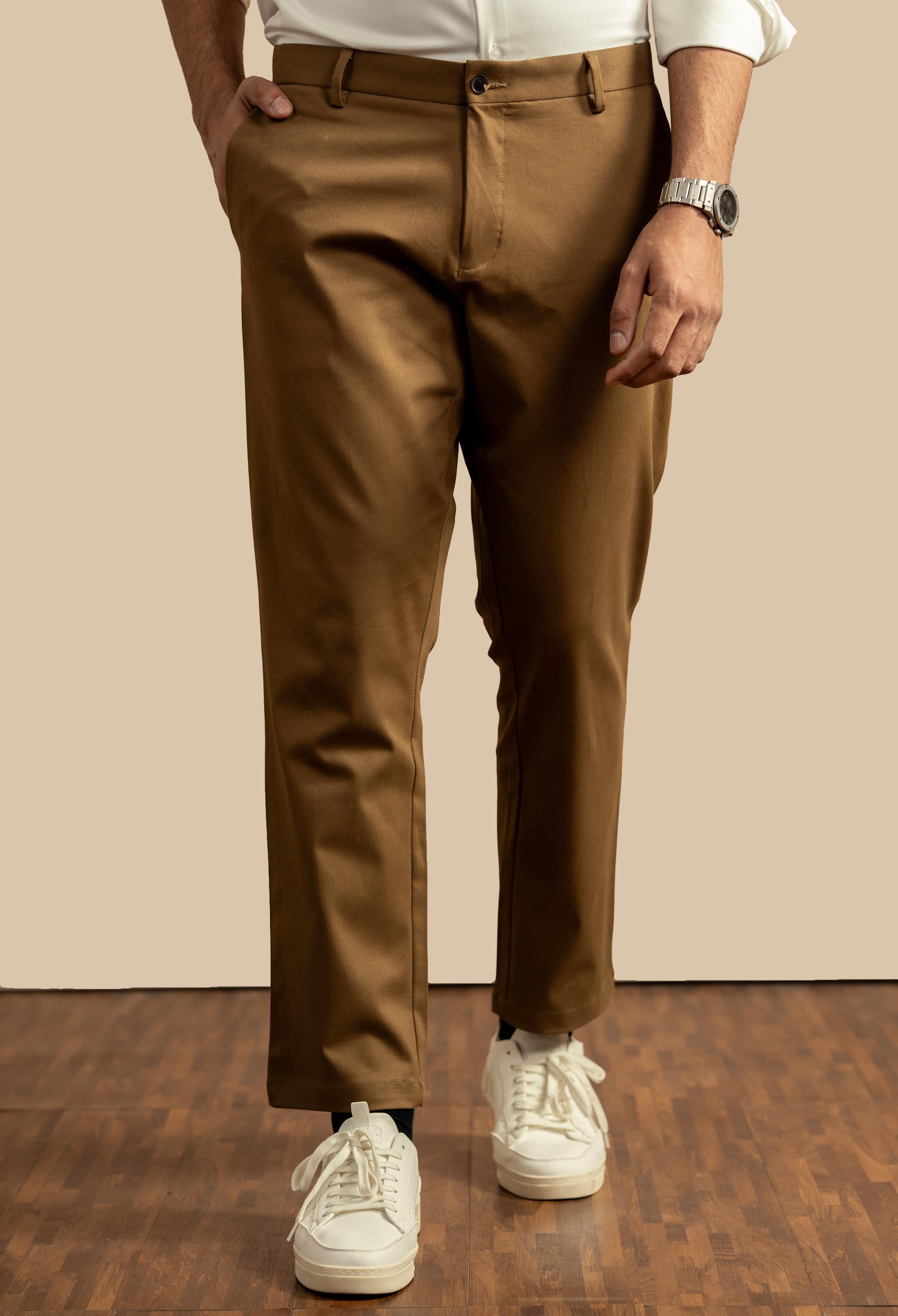 Dark Khaki Cotton Trouser