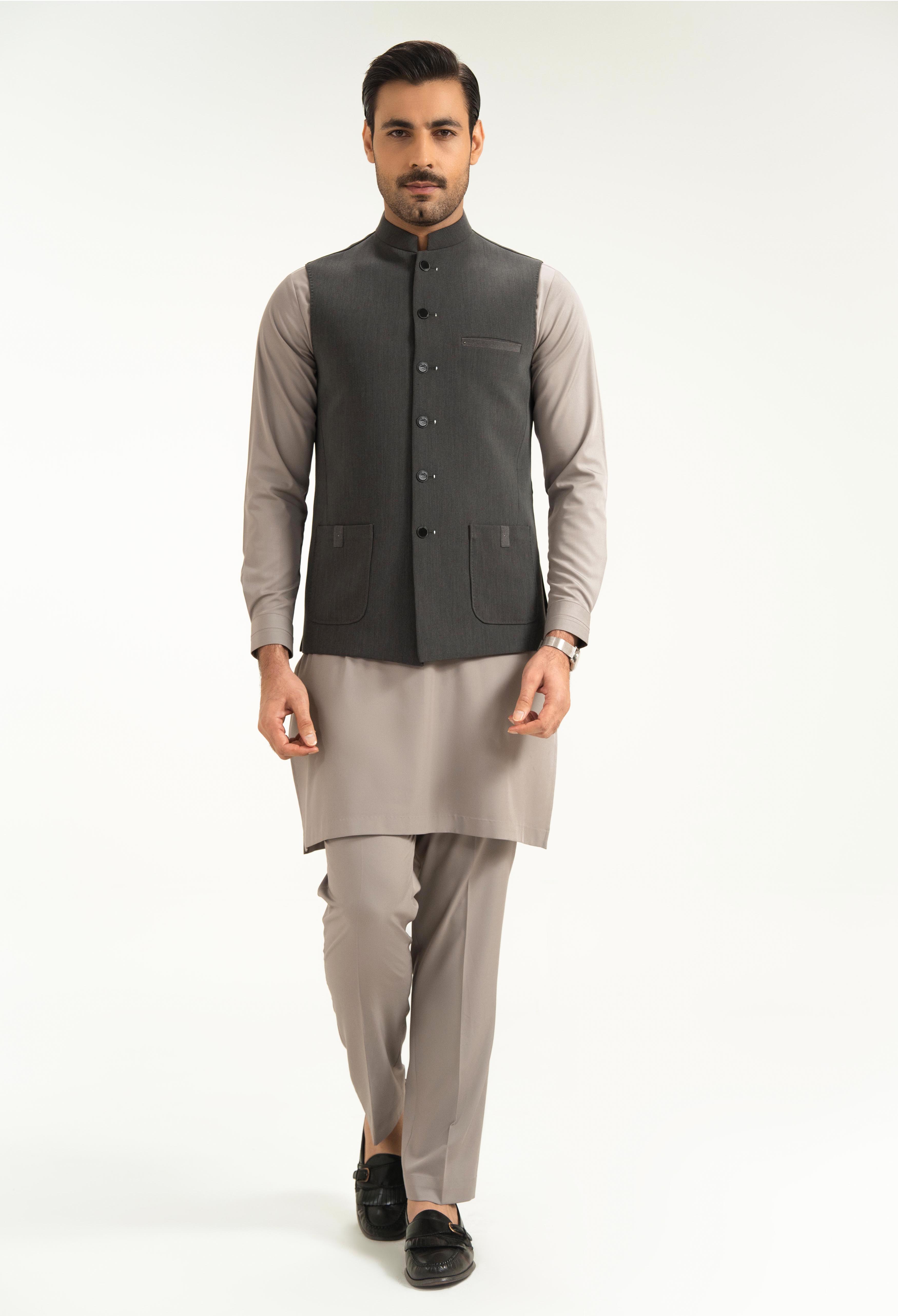 Ash Grey Corduroy Waistcoat
