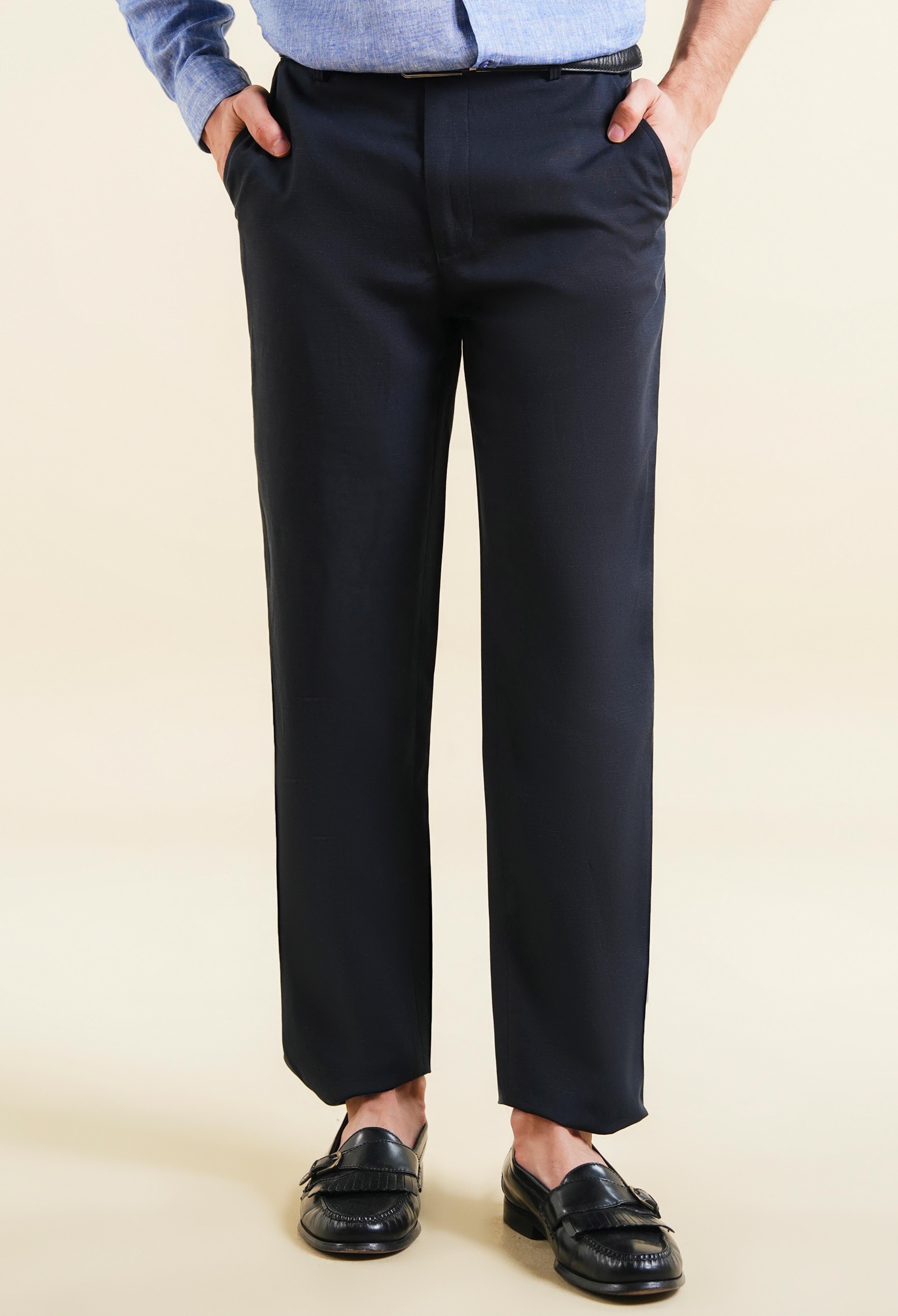 Deep Navy Linen Pant