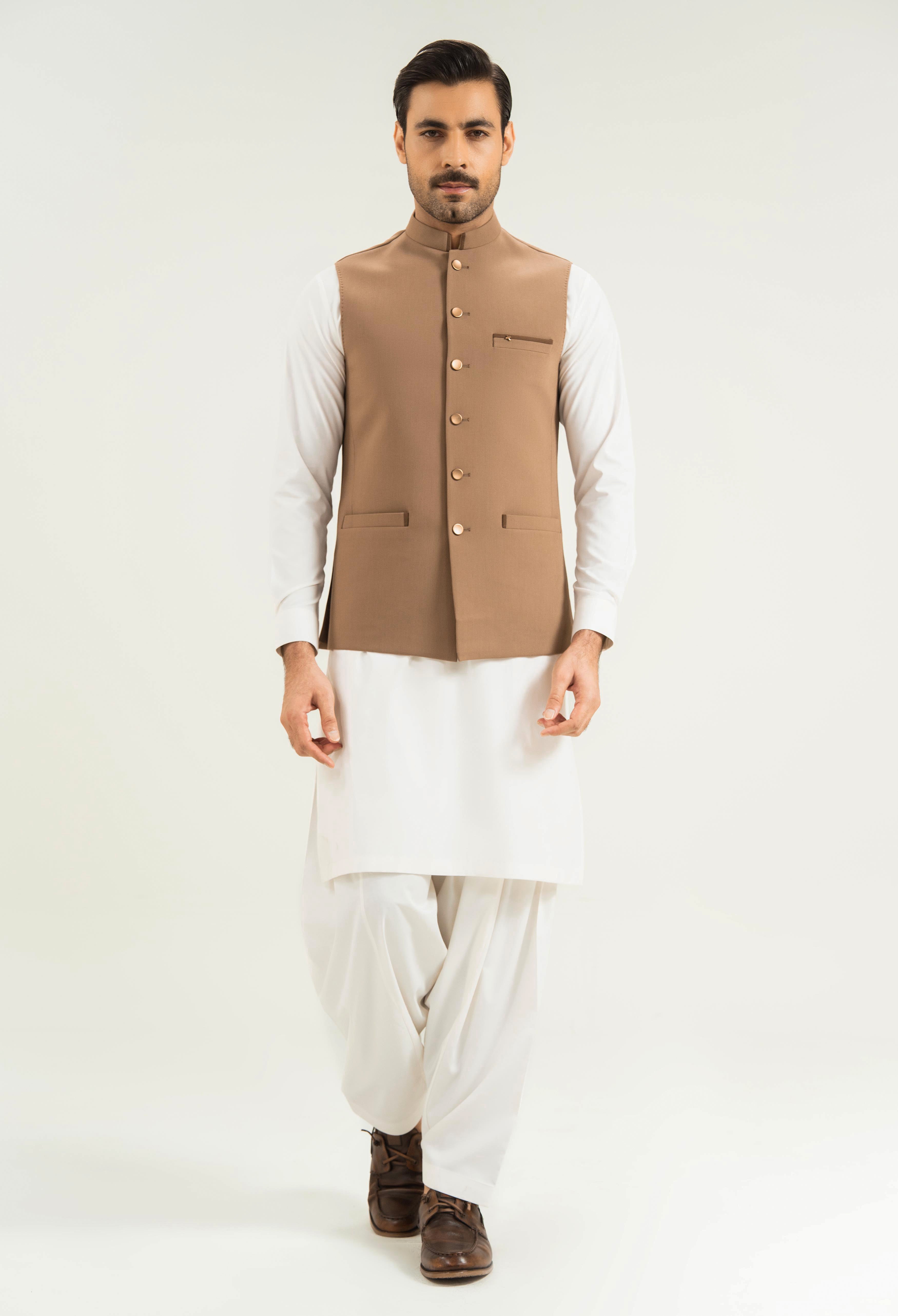 Sand Brown Corduroy Waistcoat