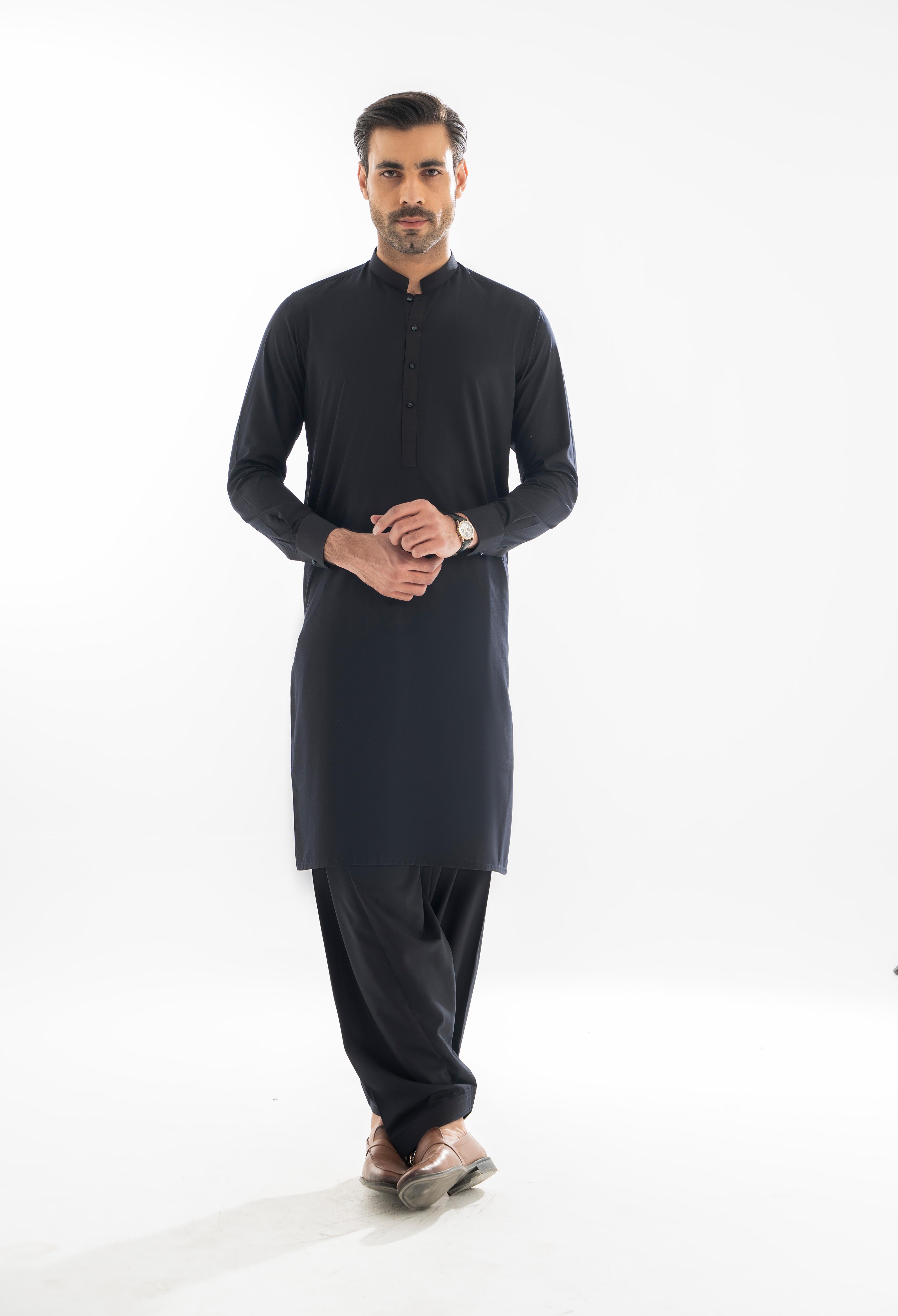 Artic Blue Plain Kameez Shalwar