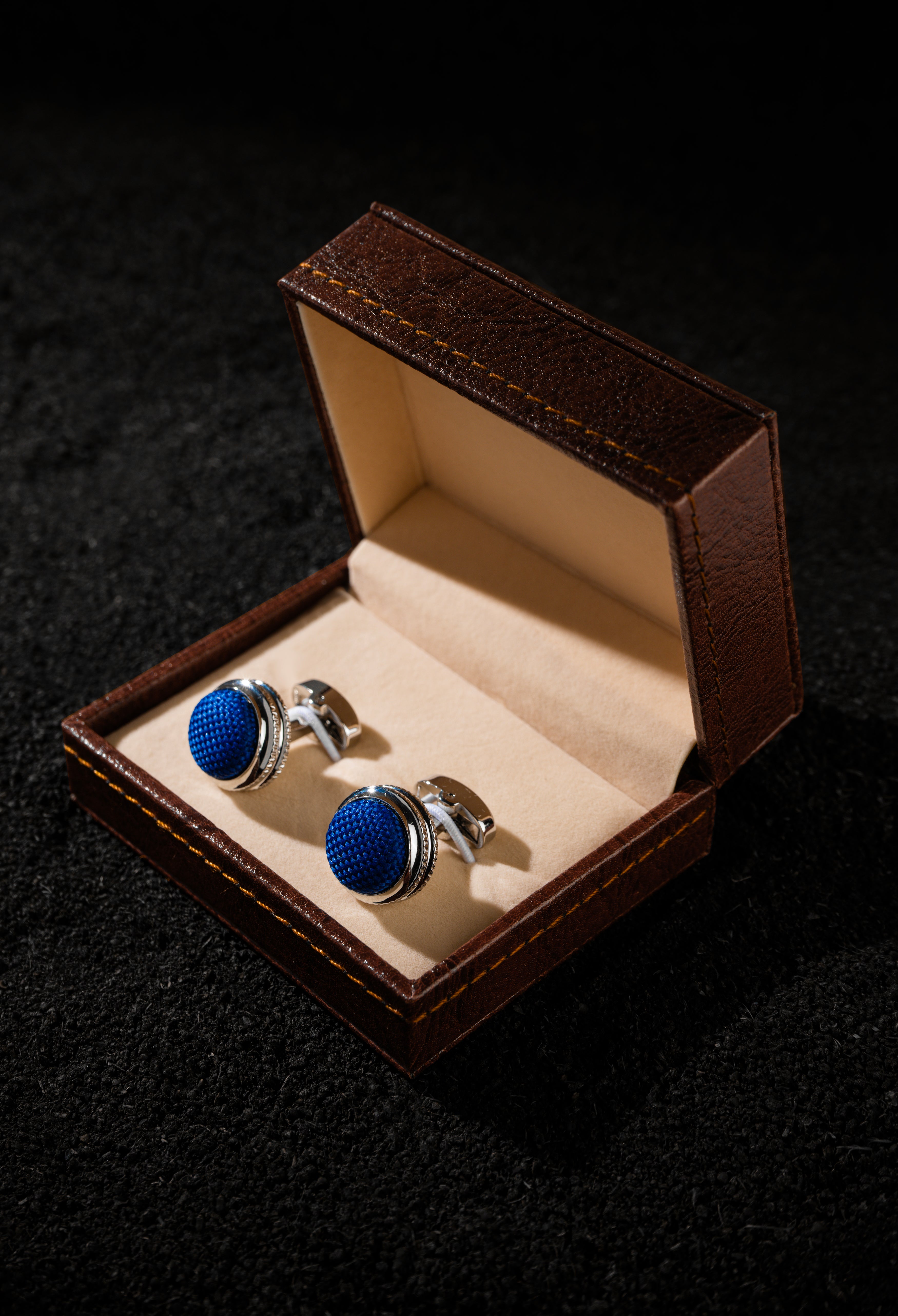 Blue Lagoon Circle Cufflink (CLF-000091)