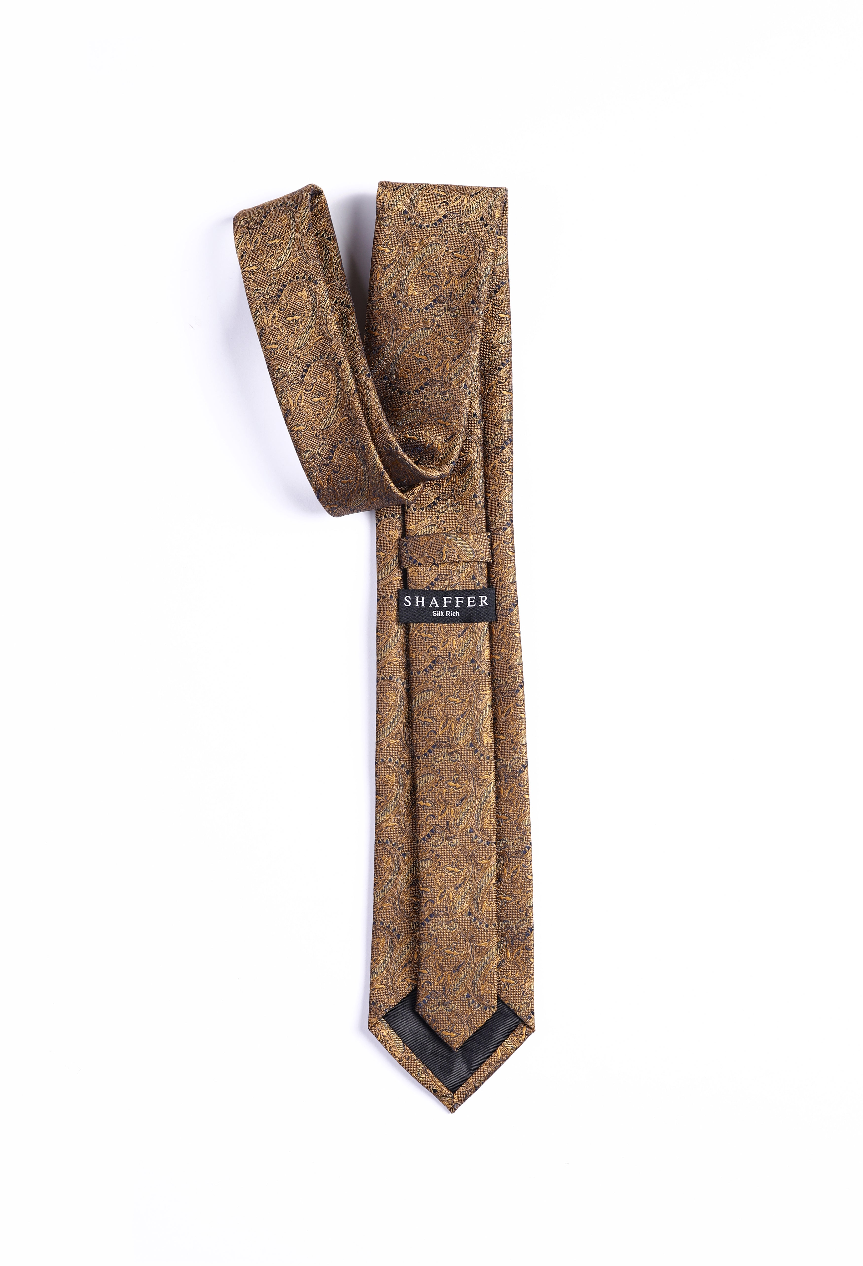 Goldenrod Paisley Tie