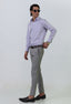 Plain Lavender Blue Cotton Formal Shirt