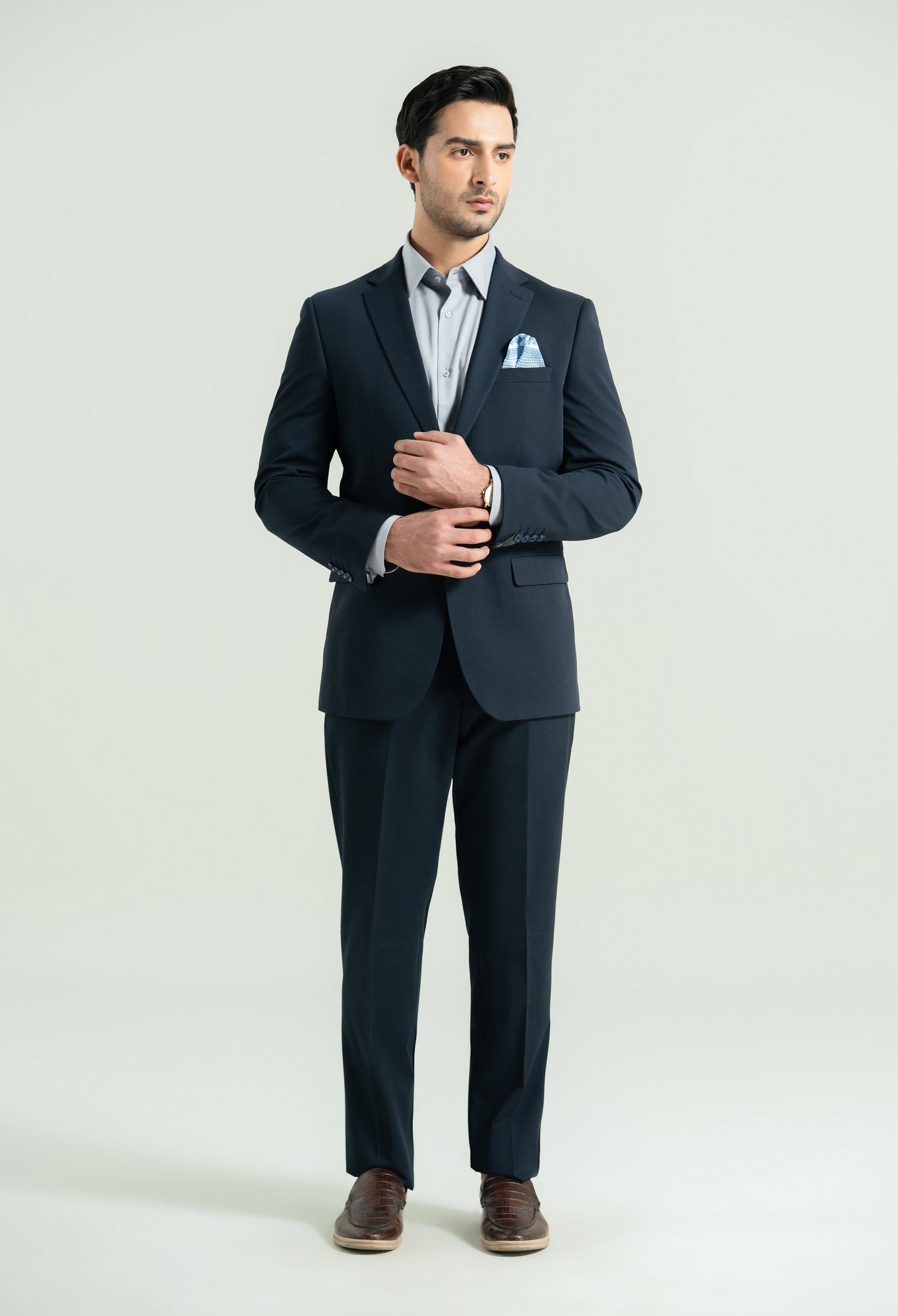 Navy Blue Two Piece Suit