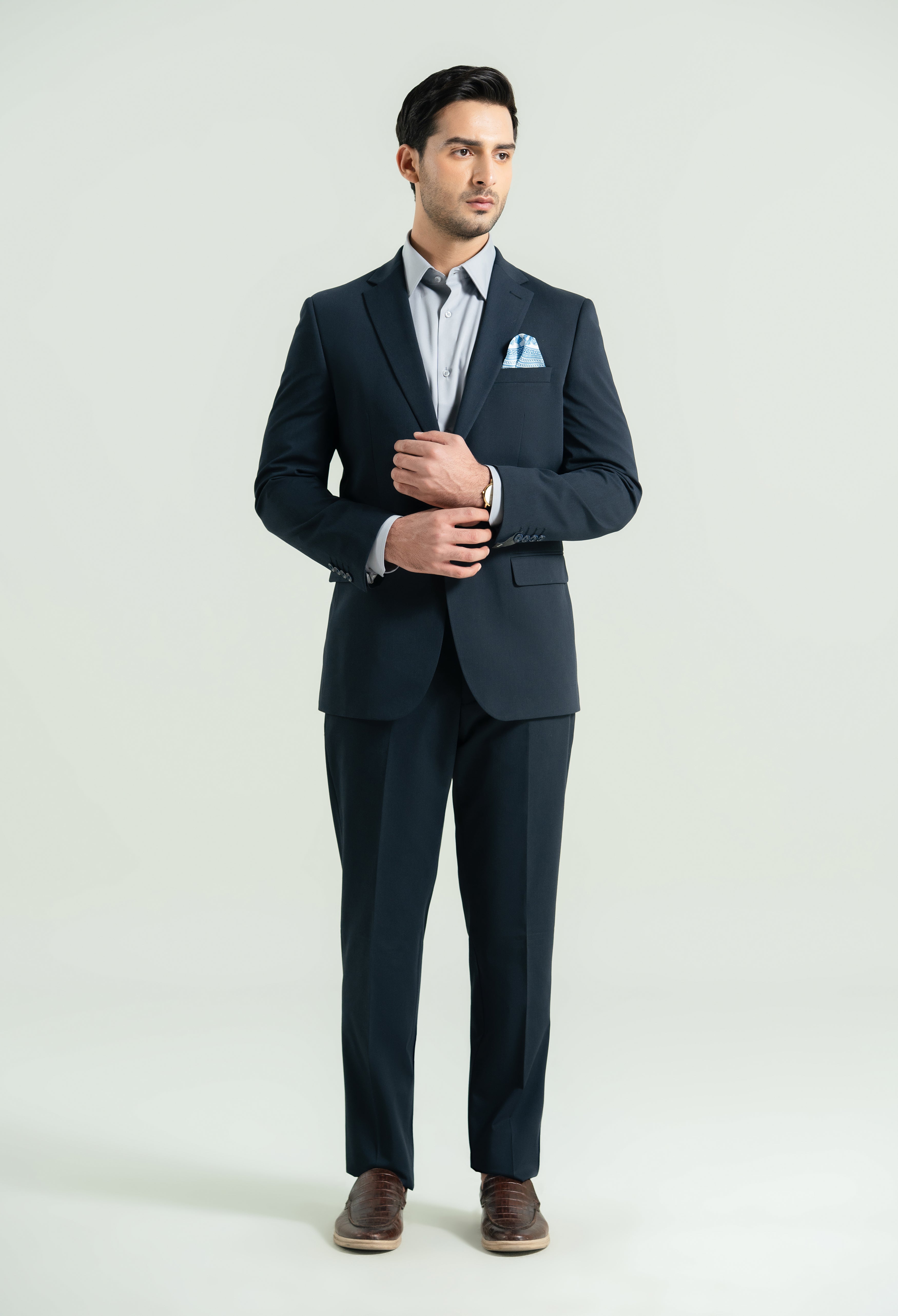 Navy Blue Two Piece Suit