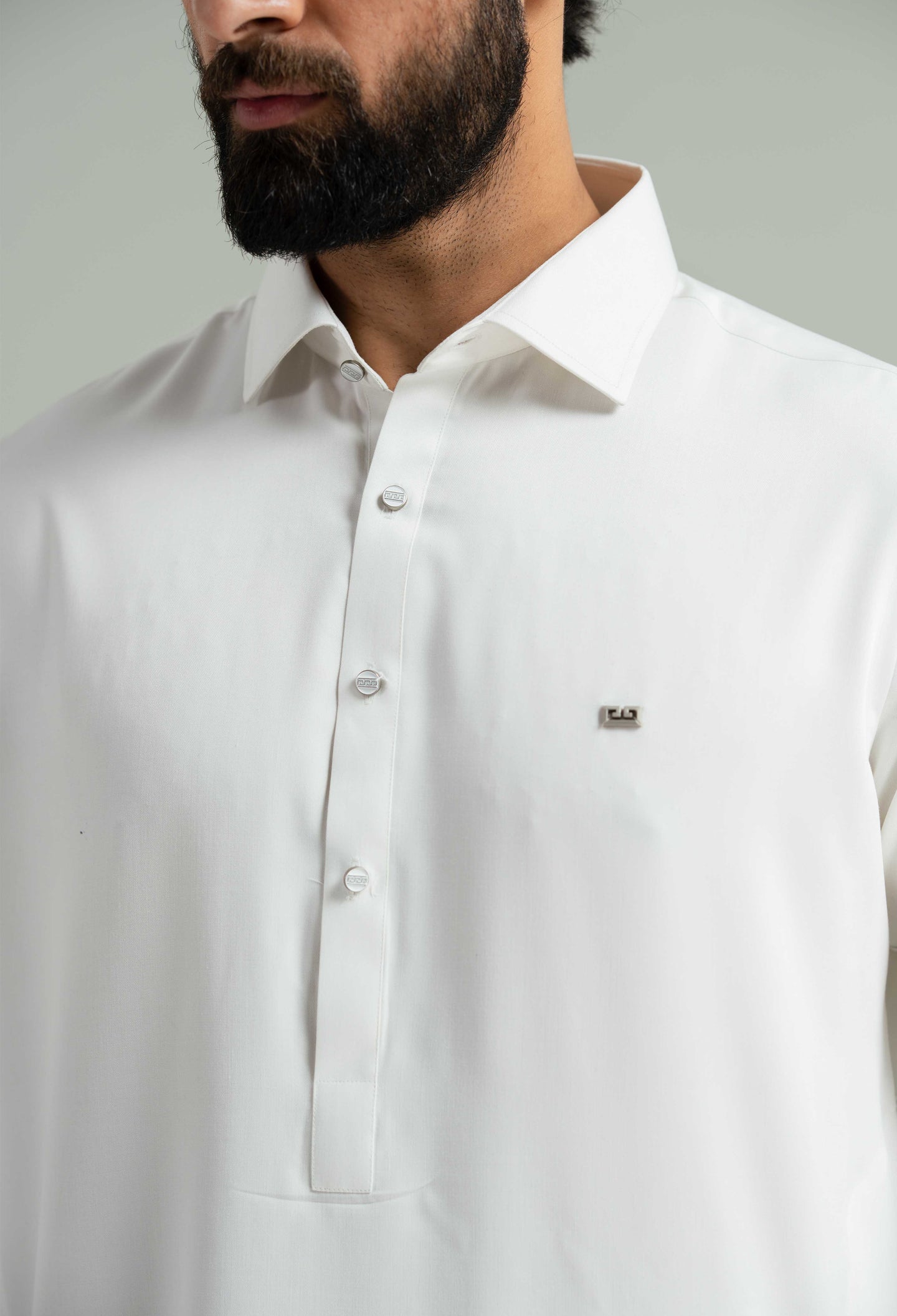 Off White Blended Kameez Shalwar