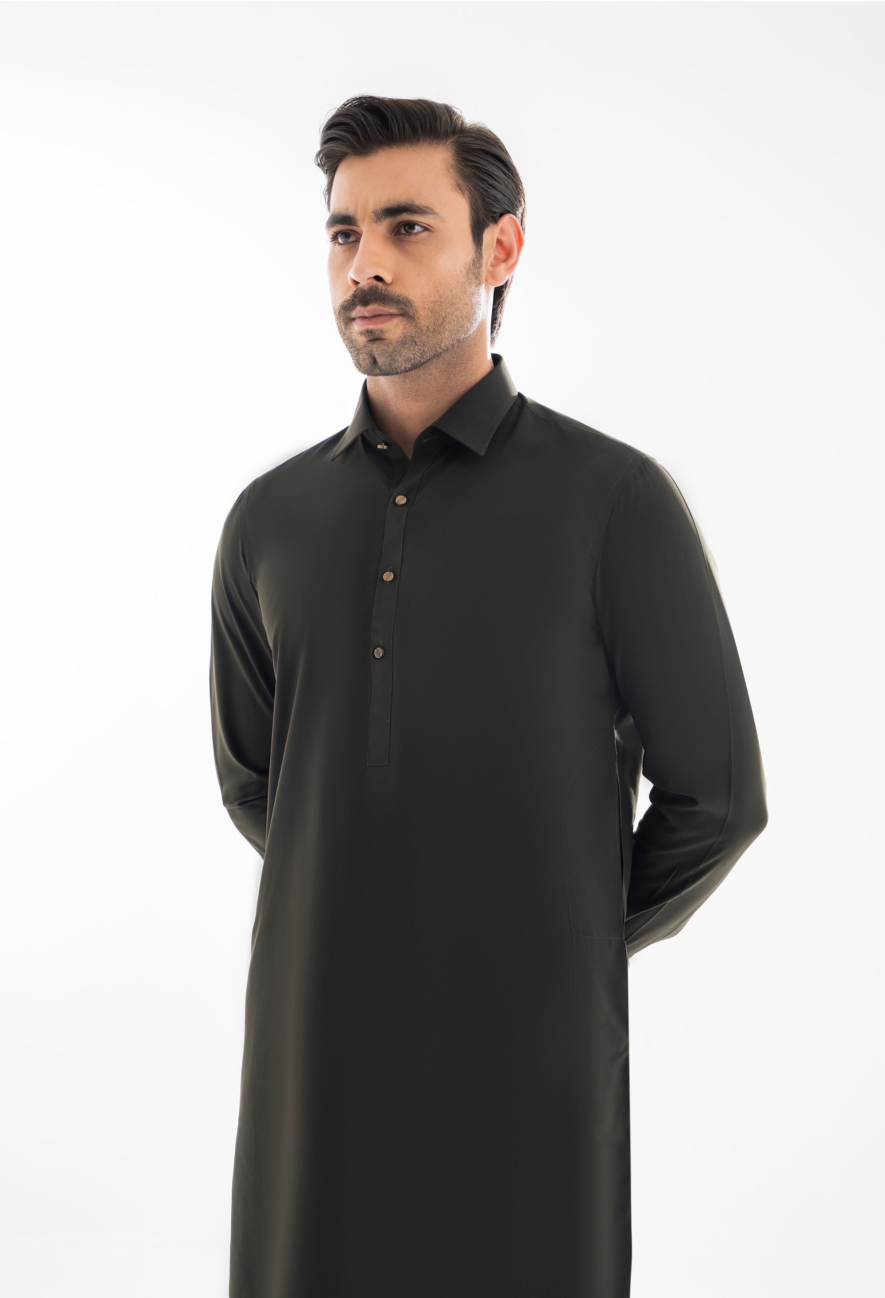 Emerald Green Plain Kameez Shalwar