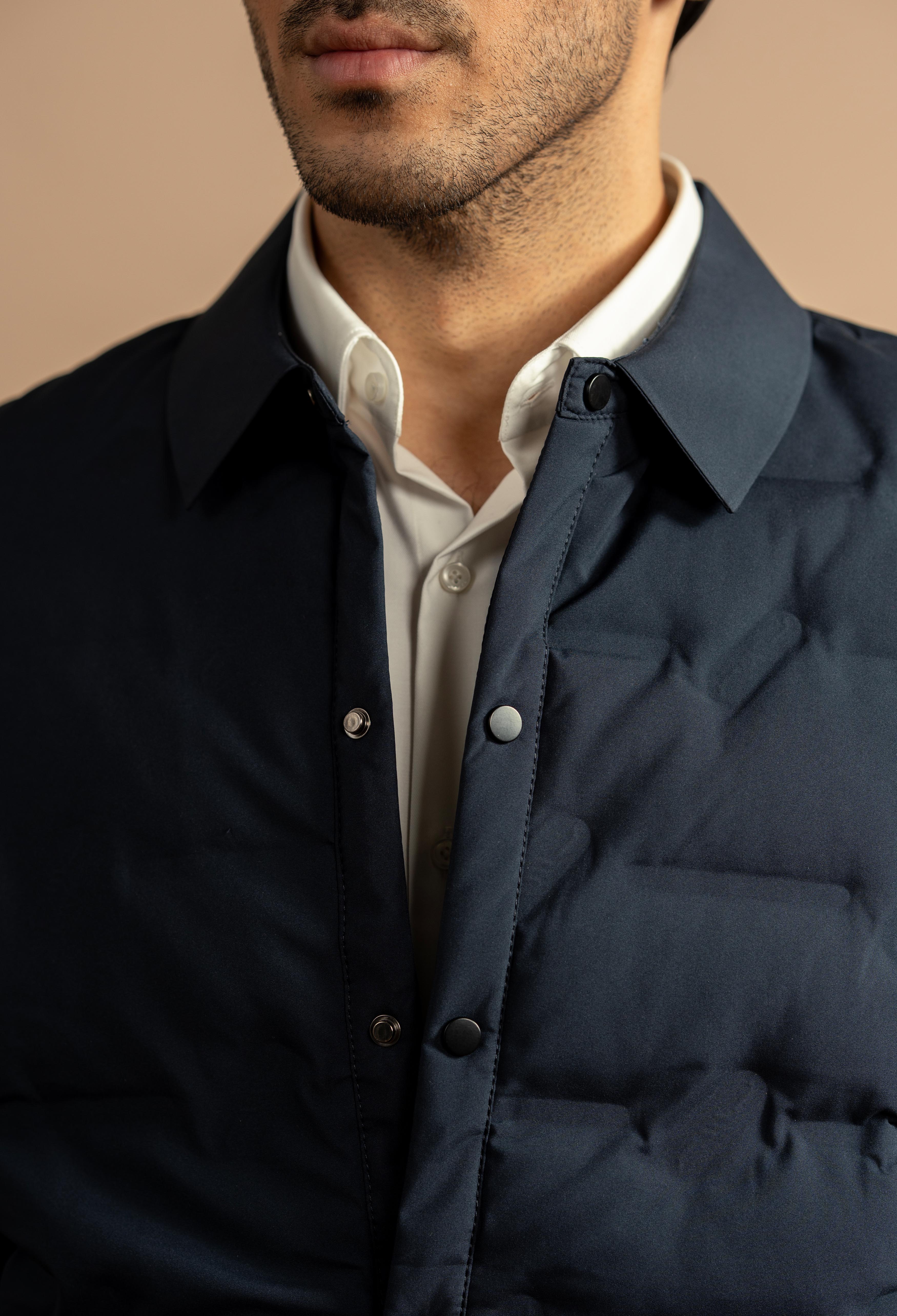 Navy Blue Travel Down Jacket