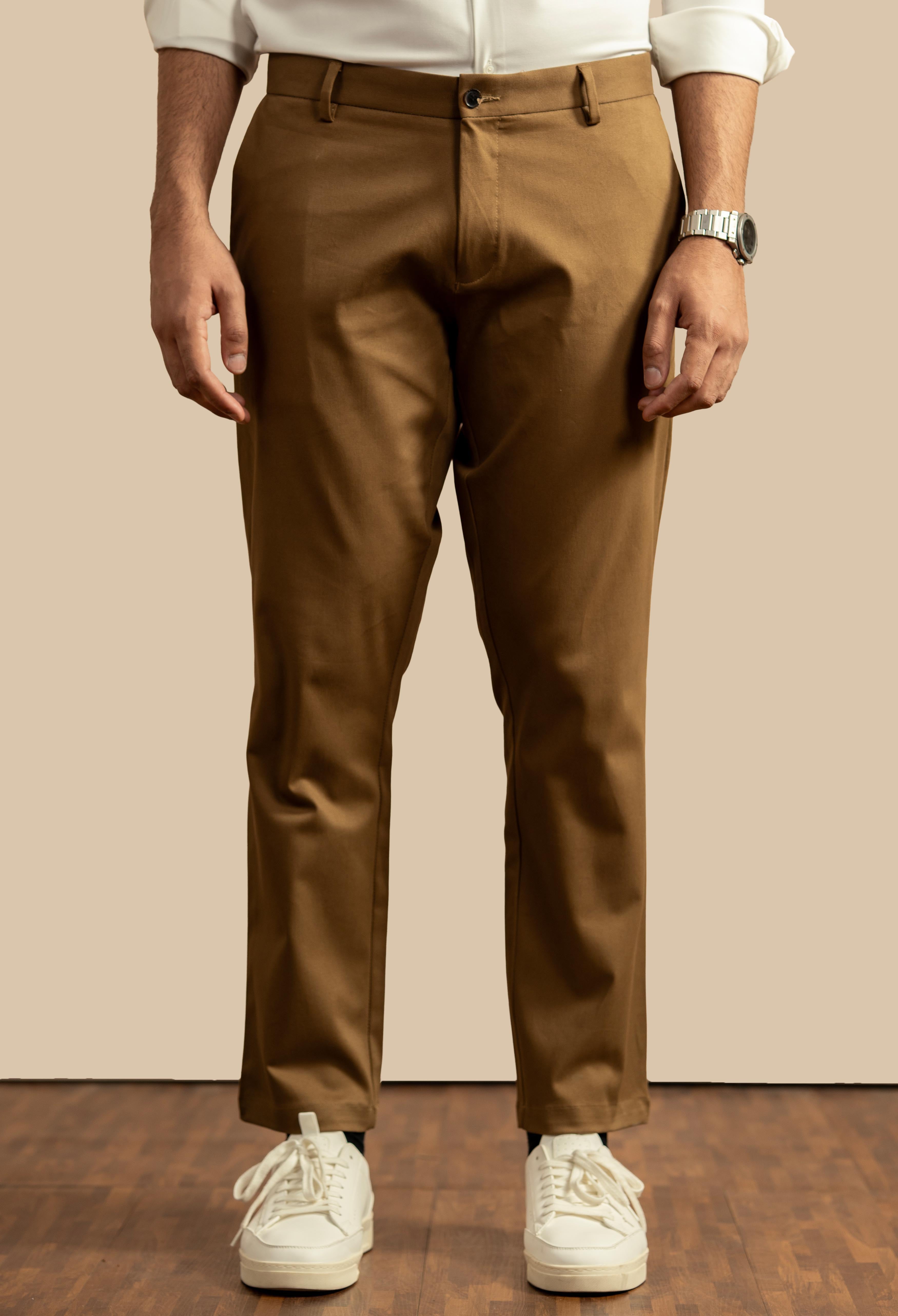 Dark Khaki Cotton Trouser
