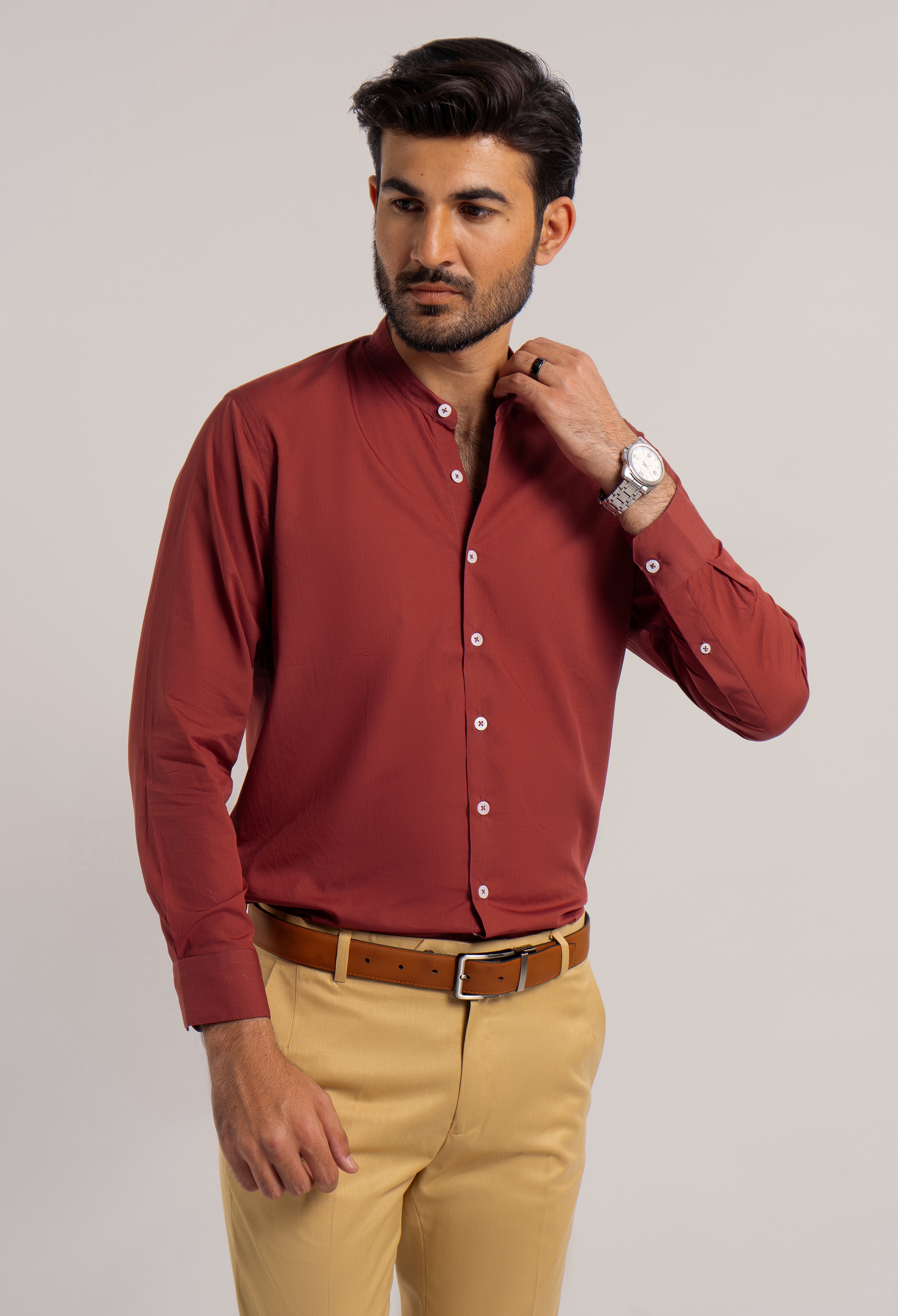 Maroon Semi Formal Shirt (CSH-000042)
