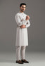 Dusty Beige Blended Kurta Pajama