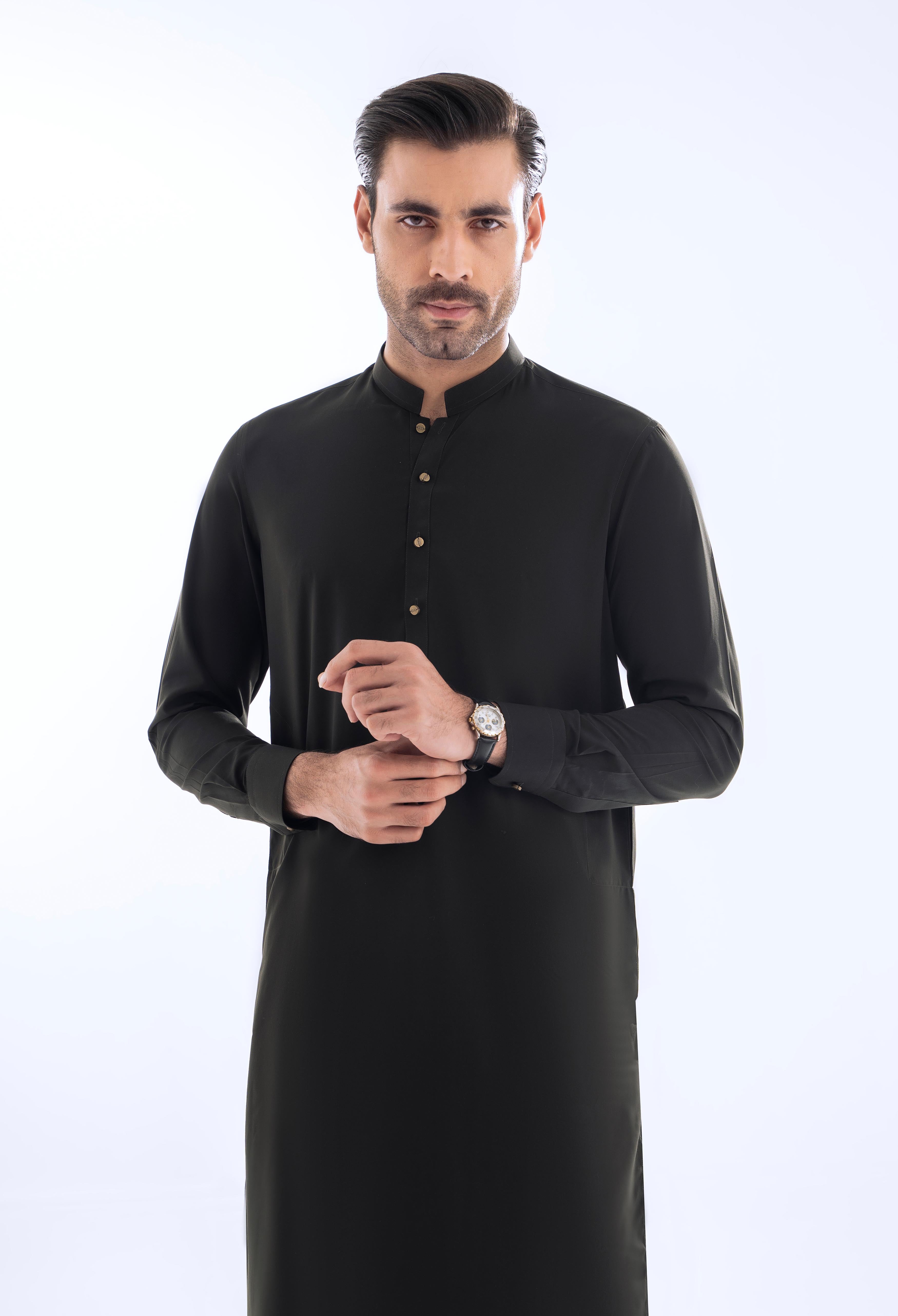 Emerald Green Plain Kameez Shalwar