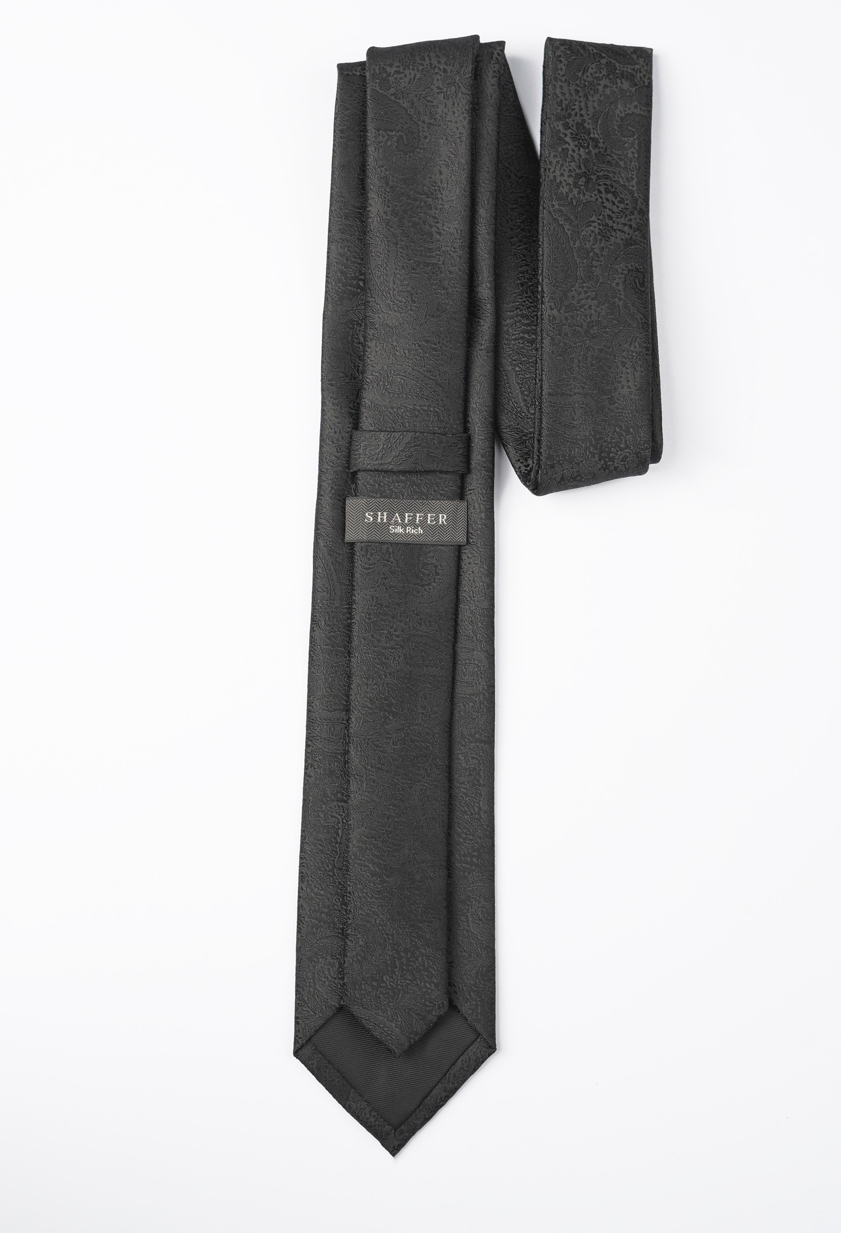 Jet Black Swan Tie