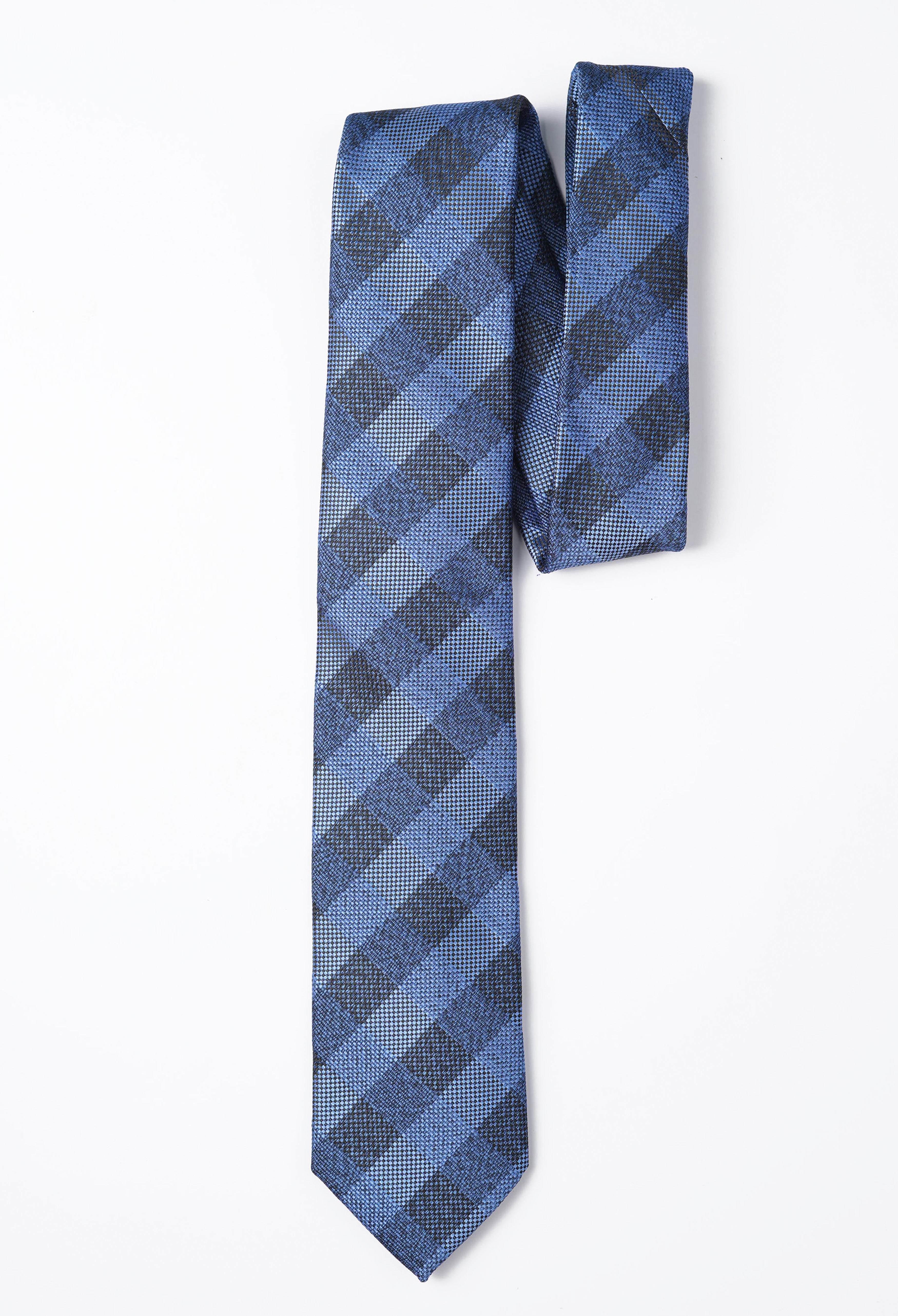 Blue Line Diagonal Stripes Tie