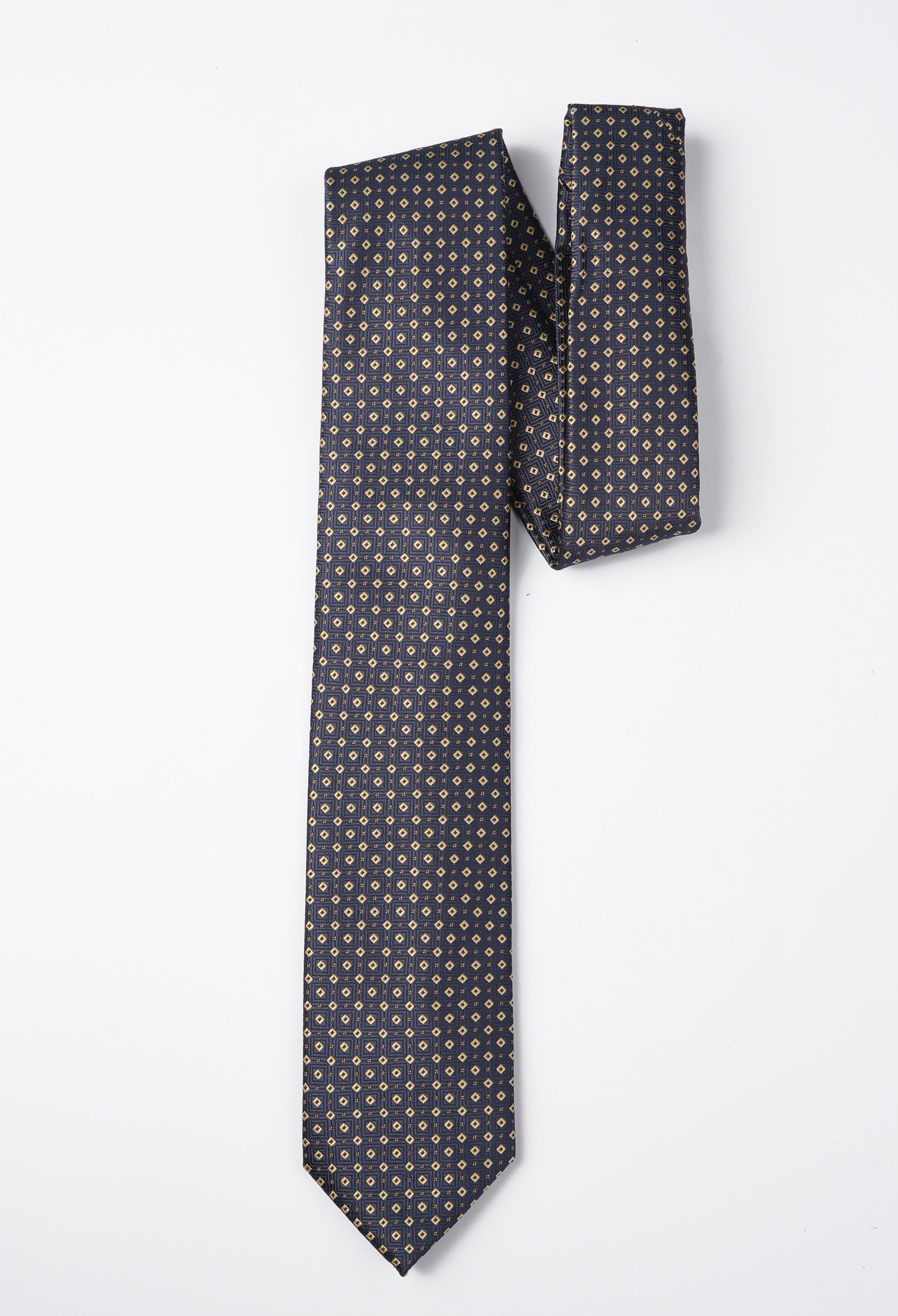 Navy Blue Small Square Tie