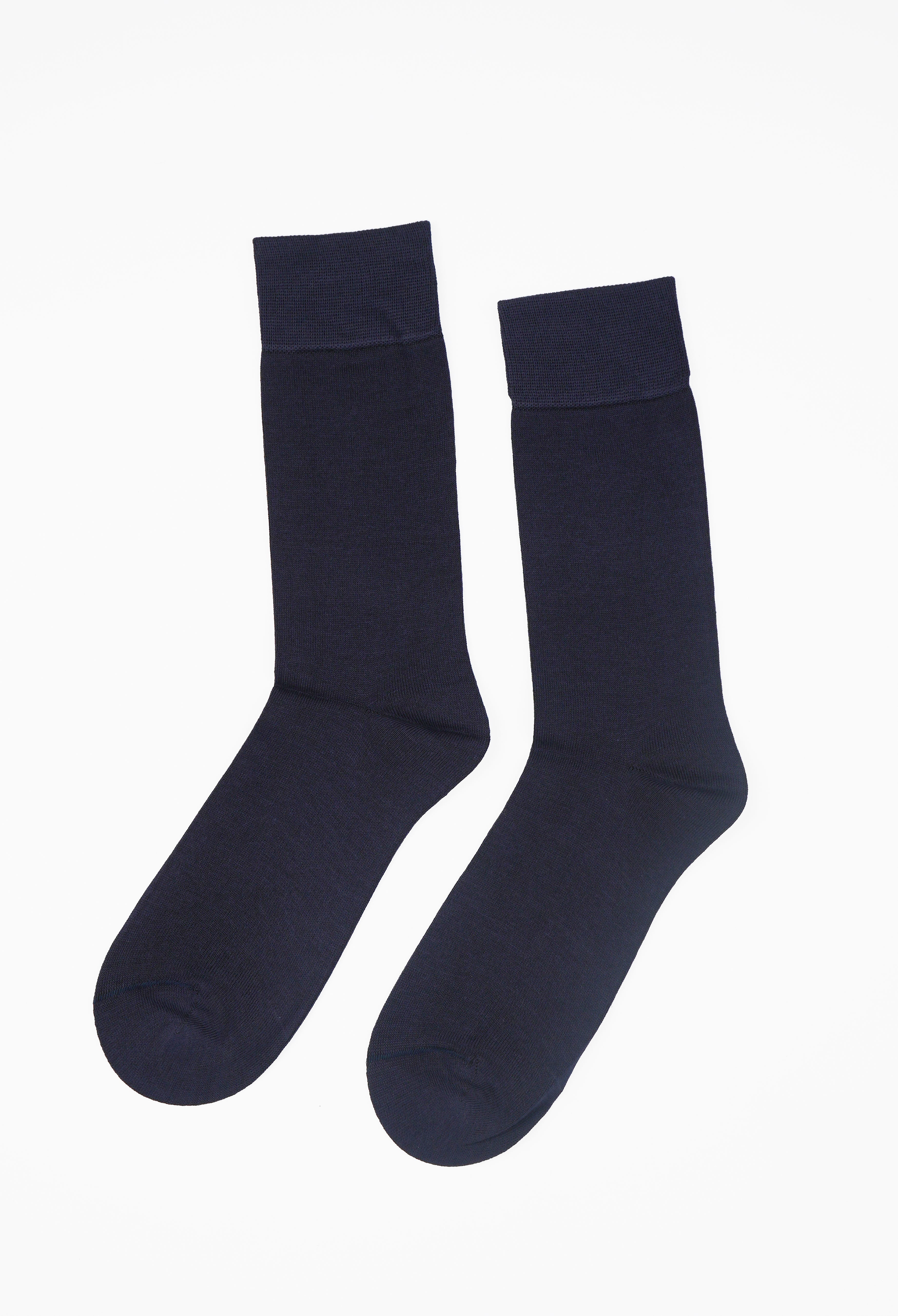 Aegean Blue Plain Mercerized Socks