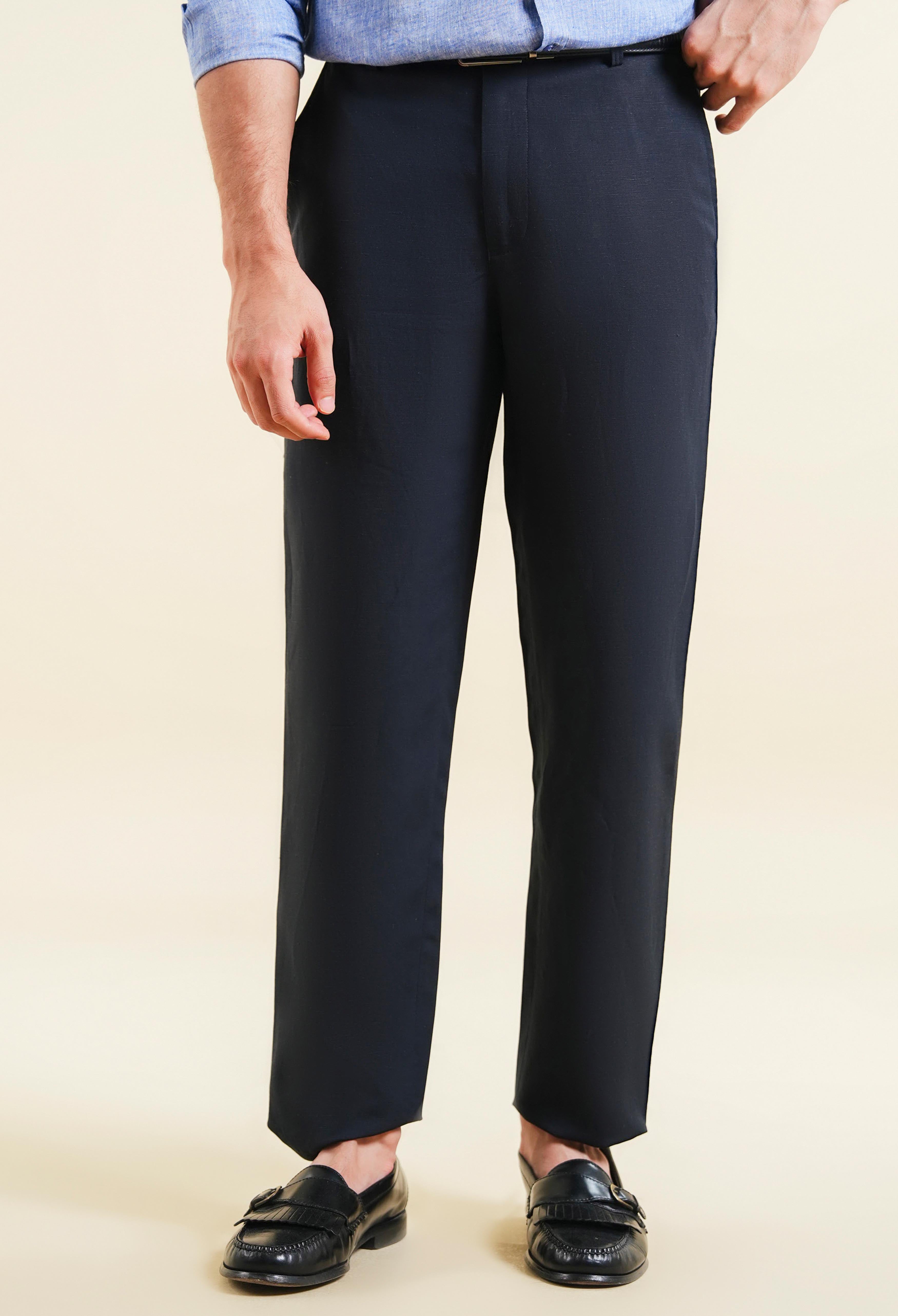 Deep Navy Linen Pant