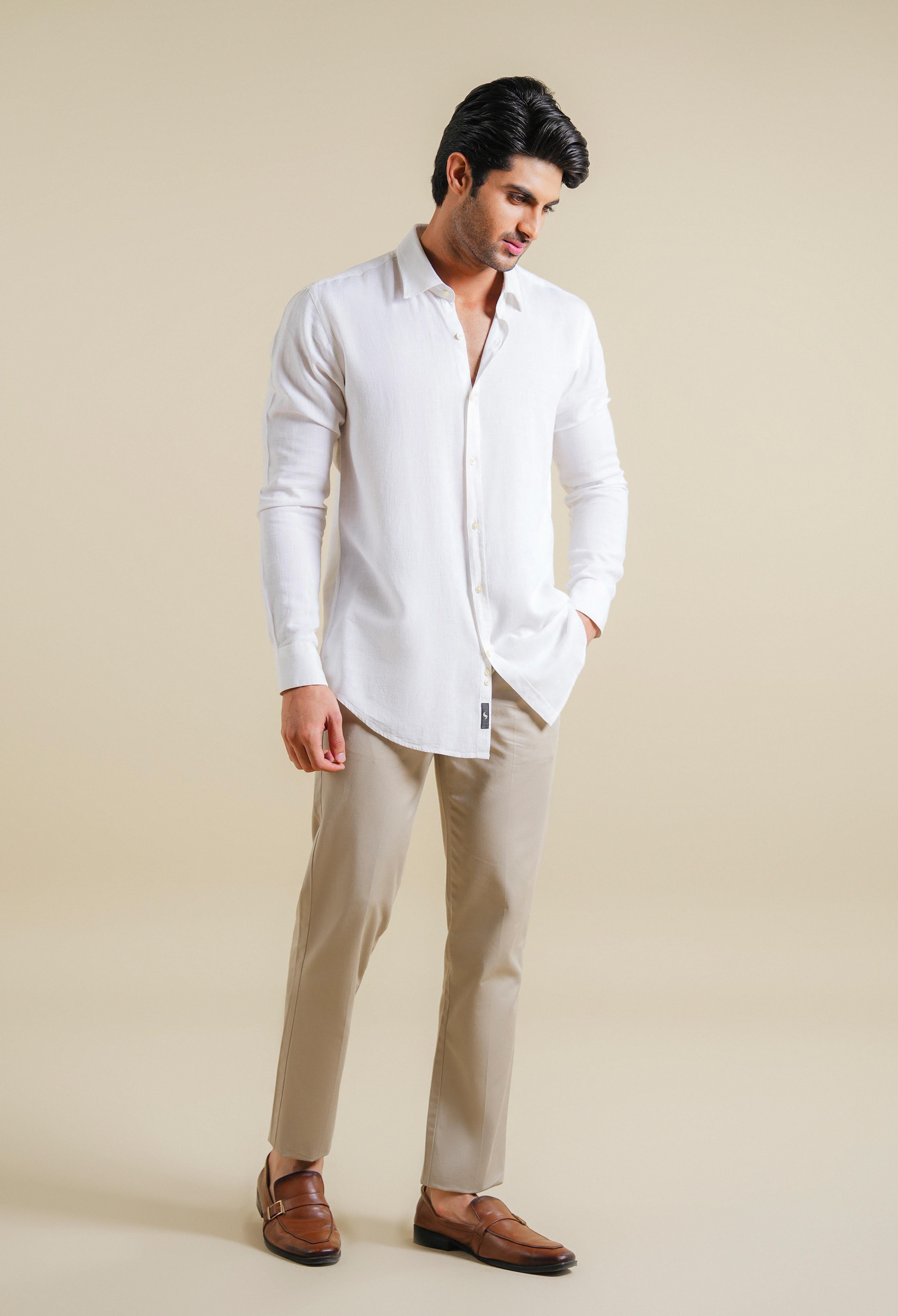 Daisy White Linen Shirt