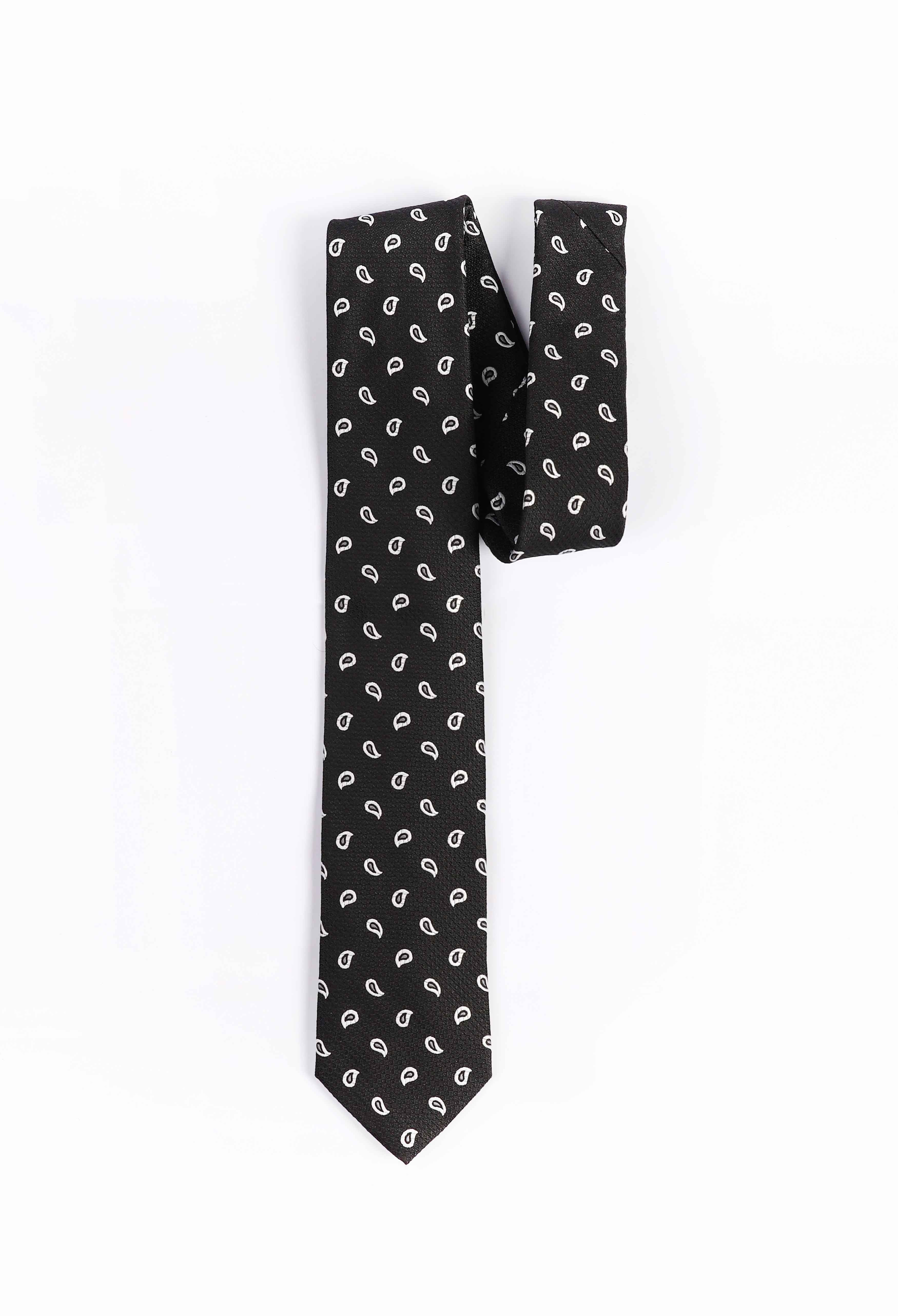 Bitter Black Floral Tie