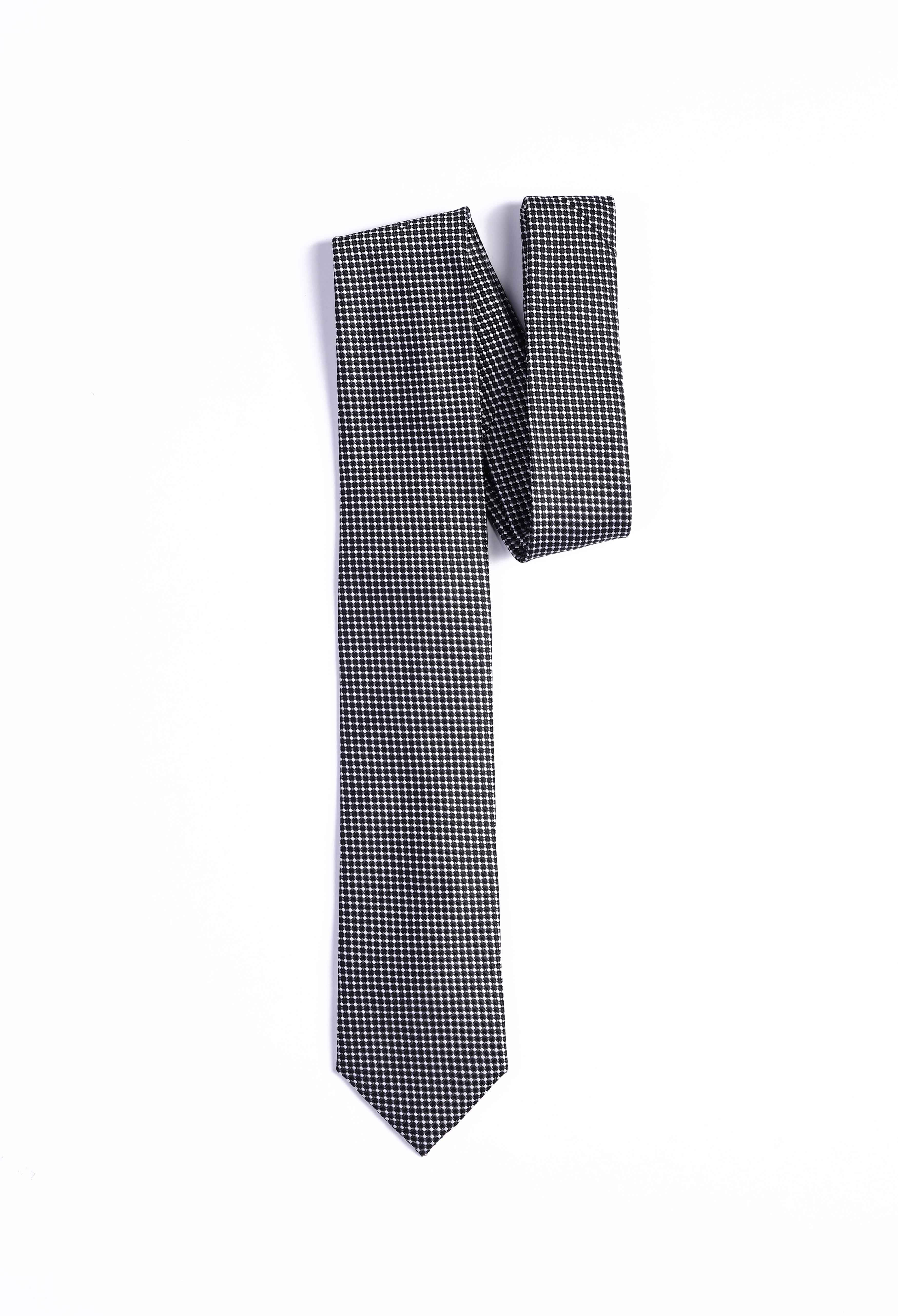 Forbes Grey Microcheck Tie