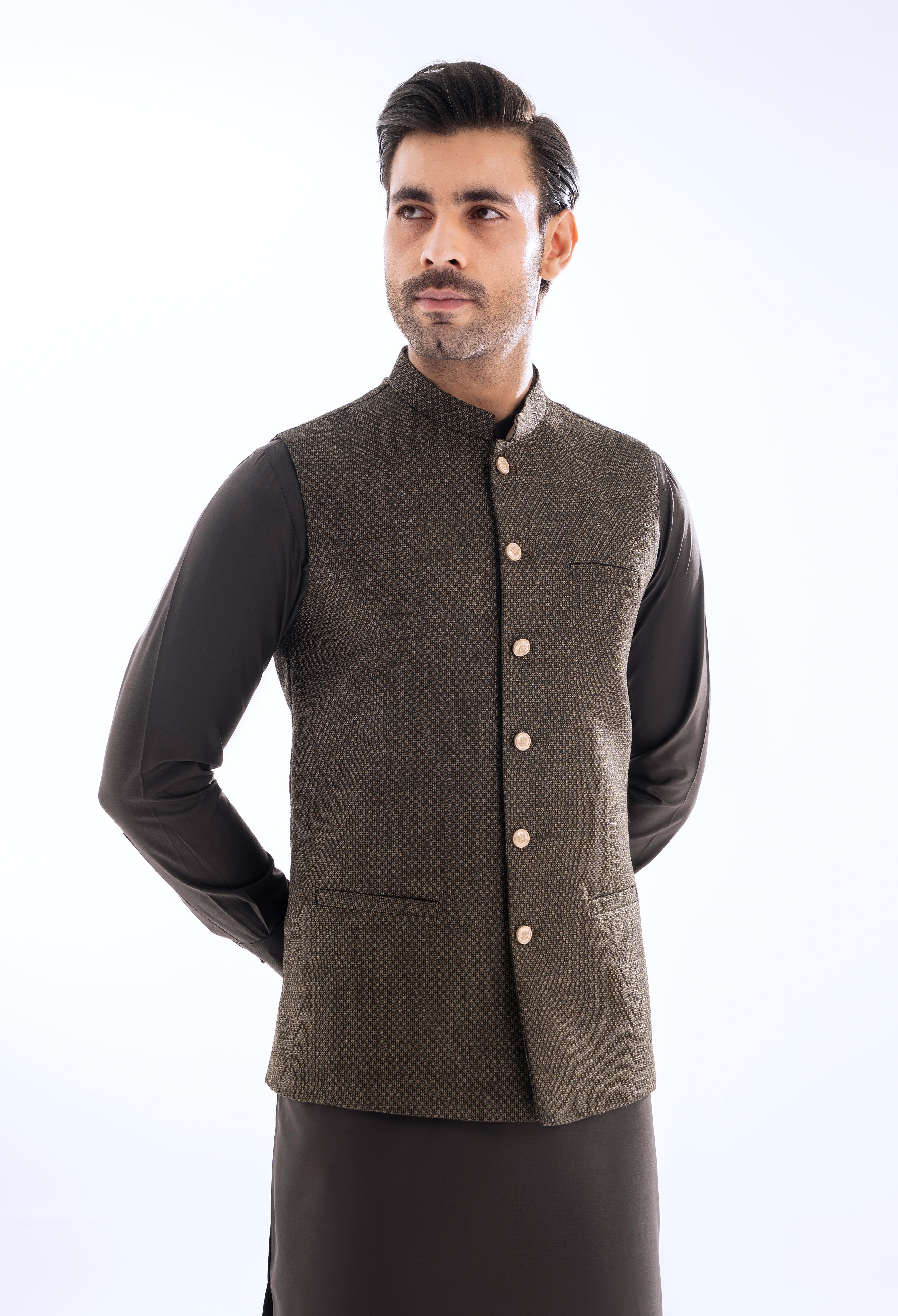 Bronze Brown Plain Waistcoat