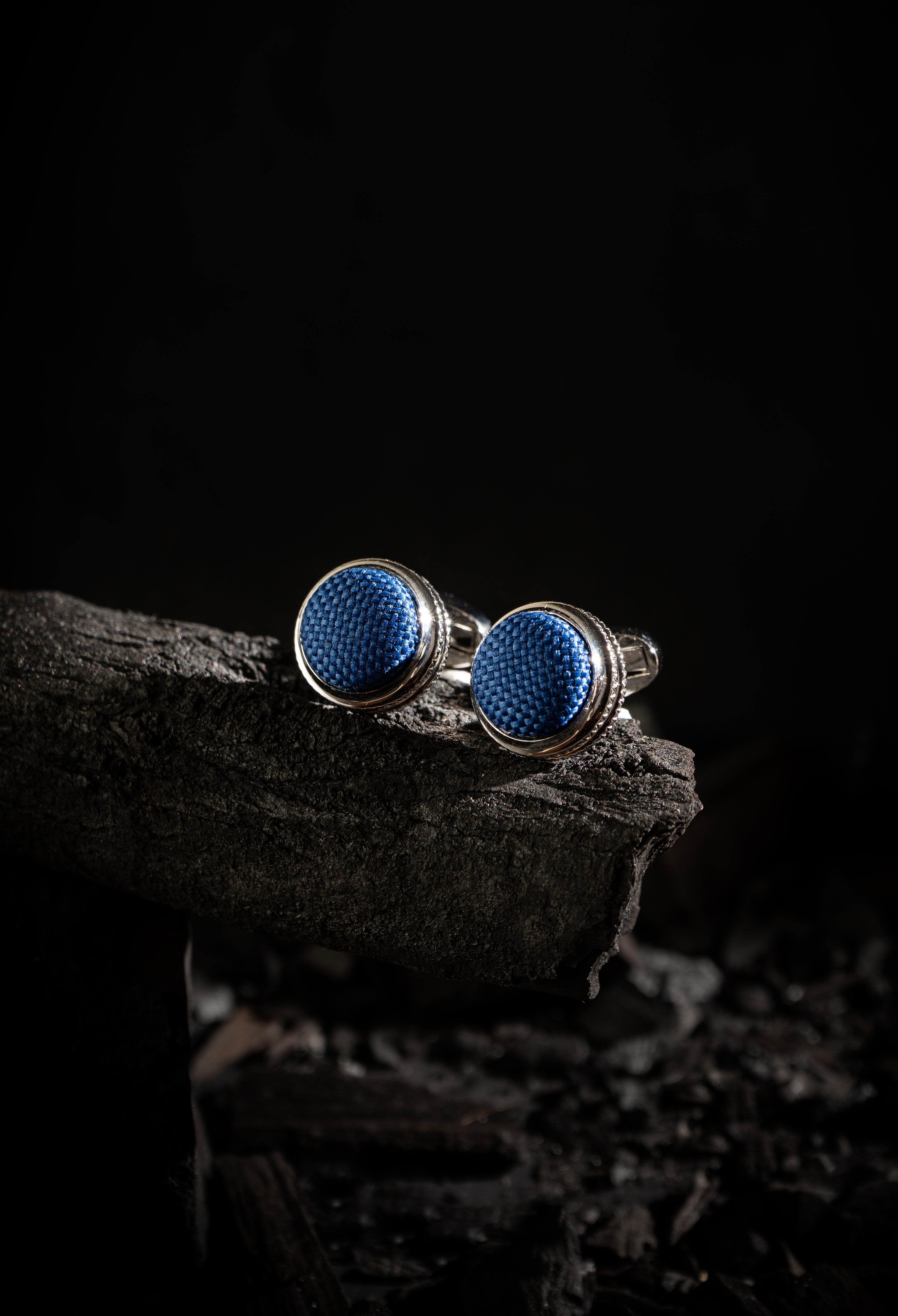 Blue Lagoon Circle Cufflink (CLF-000091)