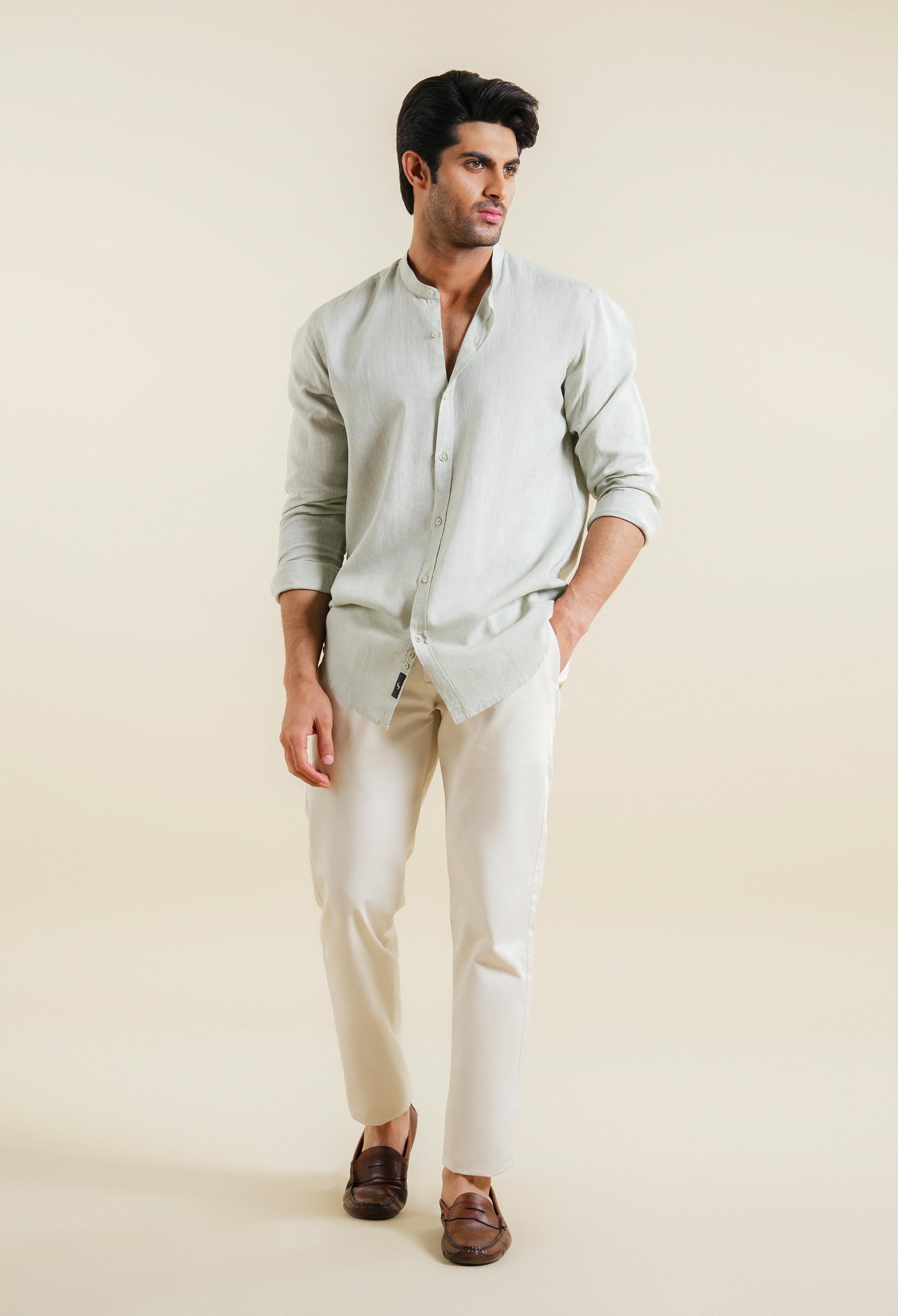 Squirrel Grey Linen Shirt