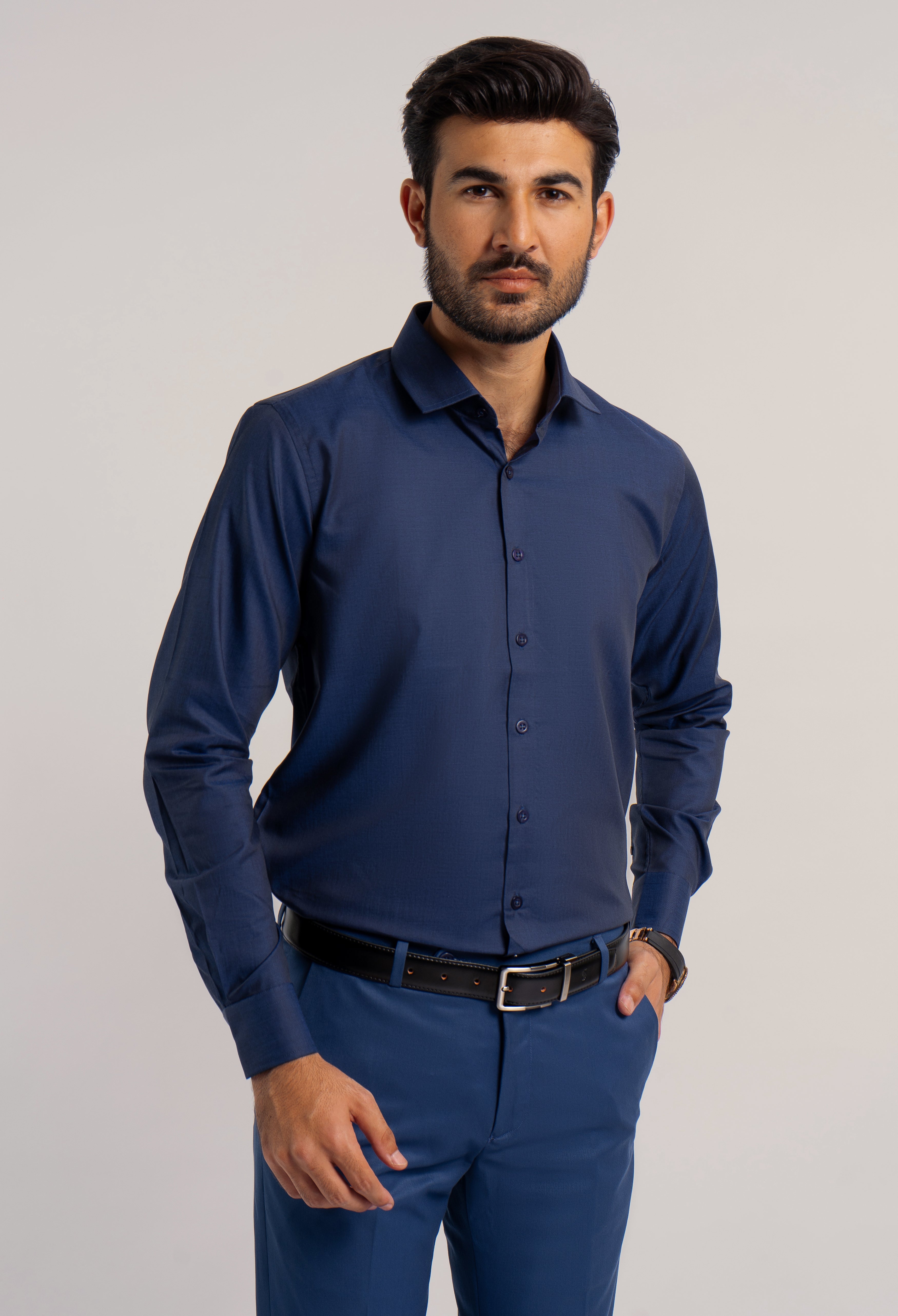 Royal Blue Plain Shirt (CSH-000040)