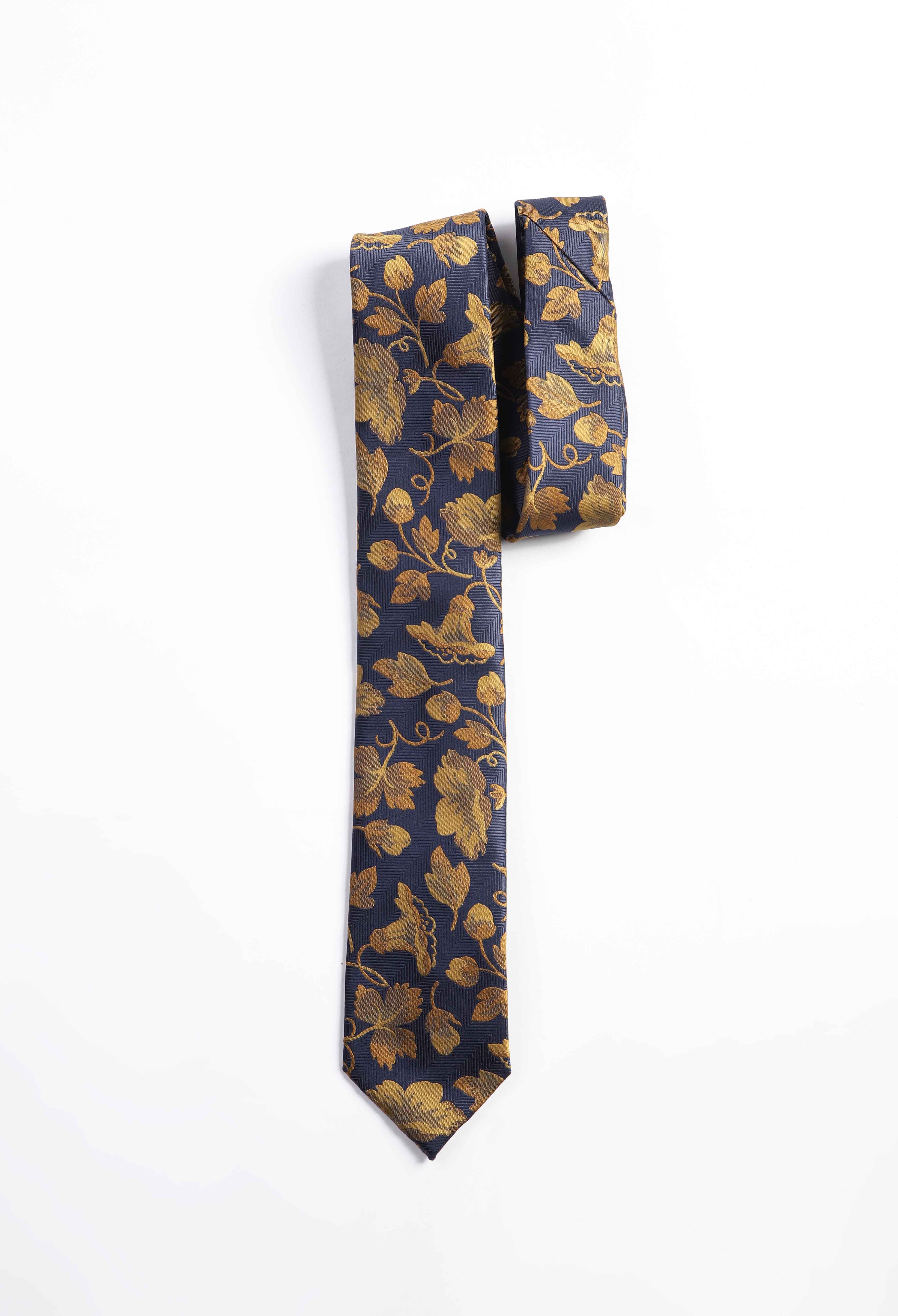 Coneflower Blue Floral Tie