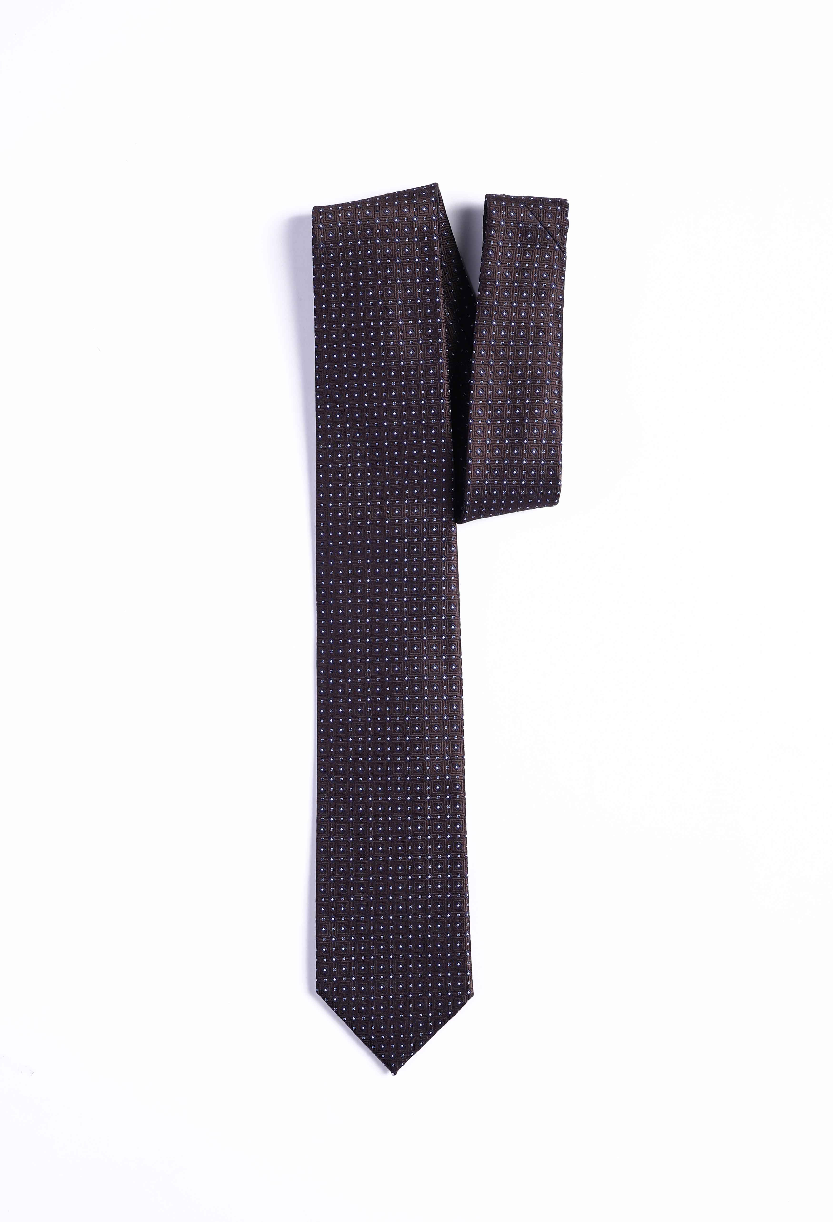 Syrup Brown Doted Tie